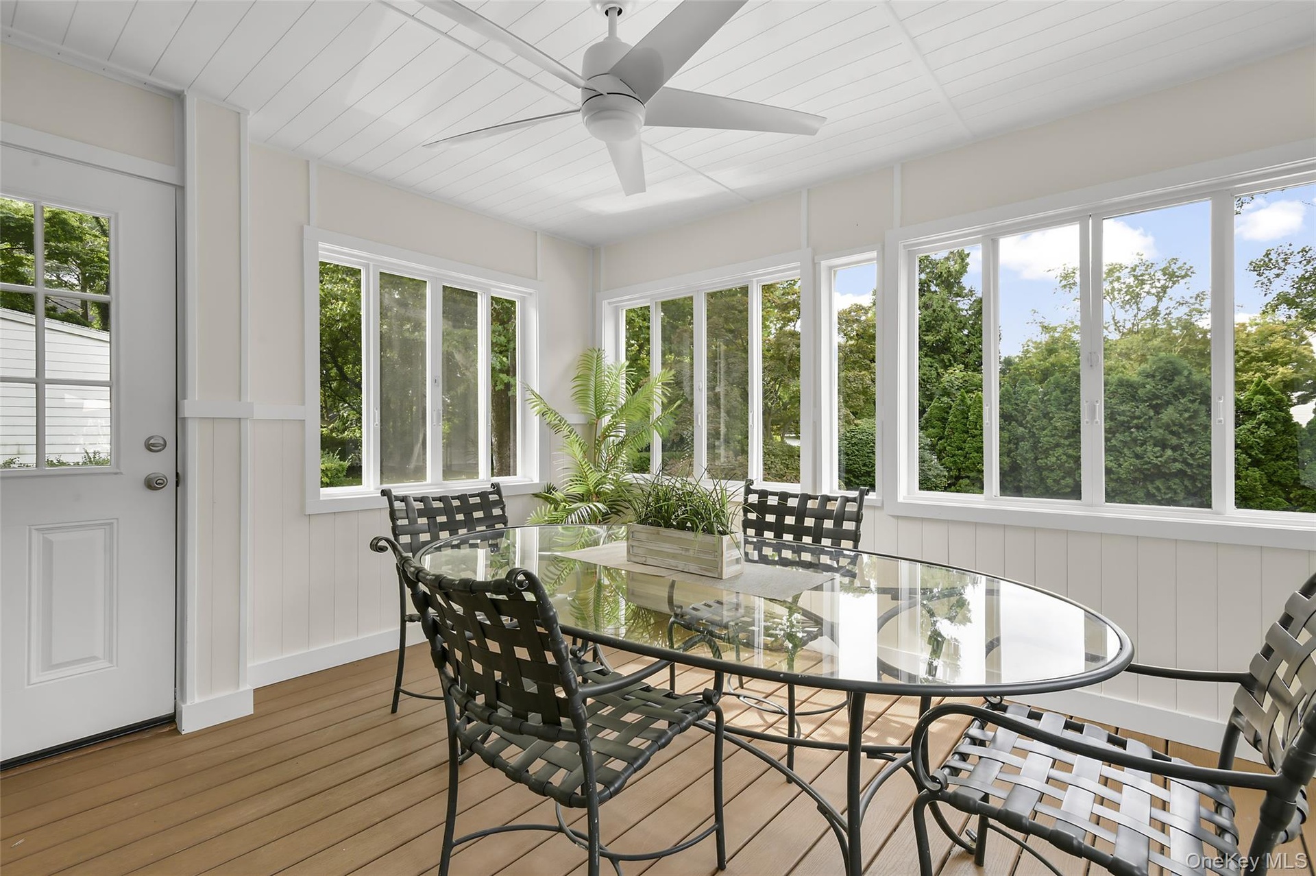 Rear porch with stairs to yard.
