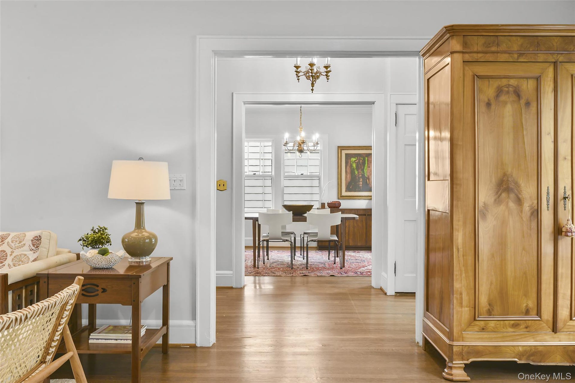 View from living room to dining room.