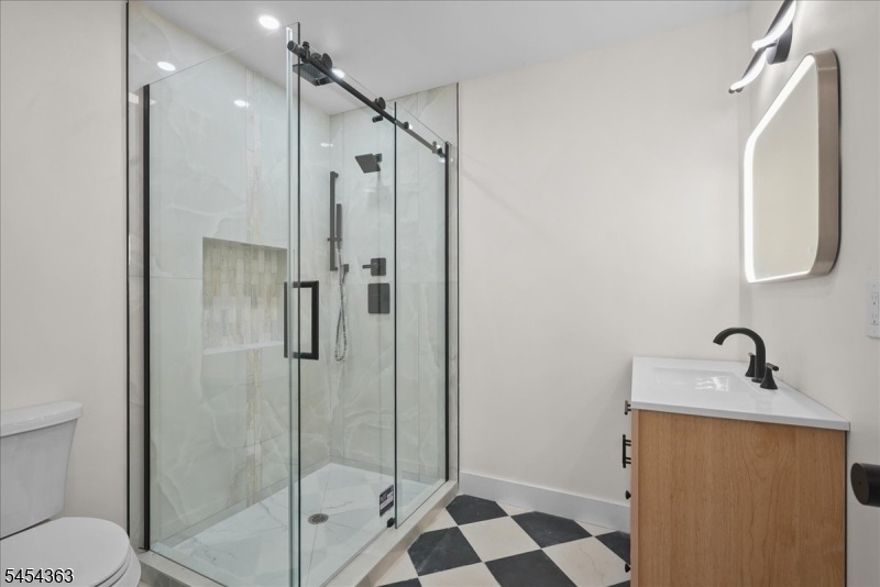 Ground level bathroom