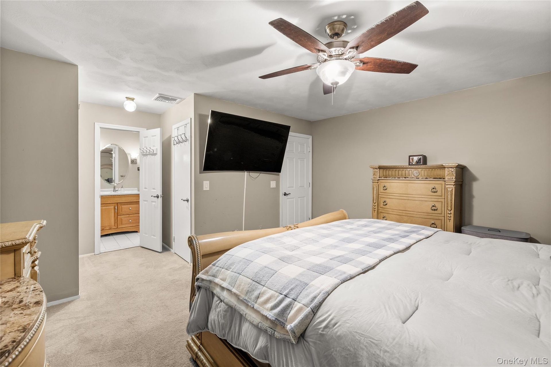 Primary Bedroom, attached to jack and jill bathroom on second floor.