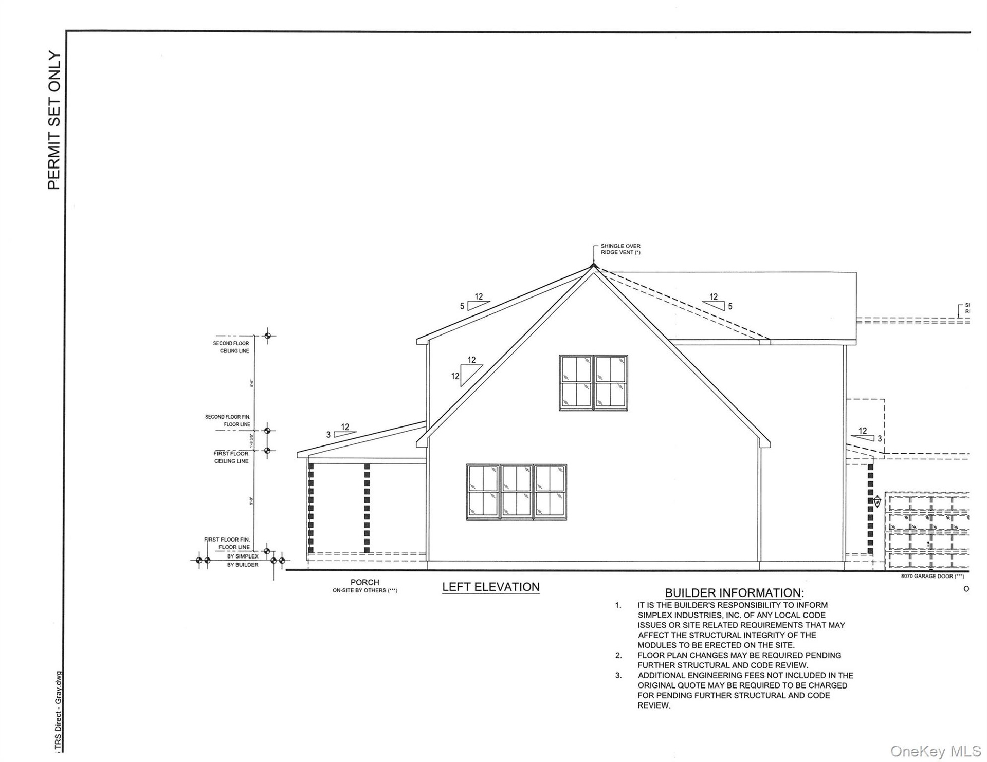 Side structure with 2 car garage