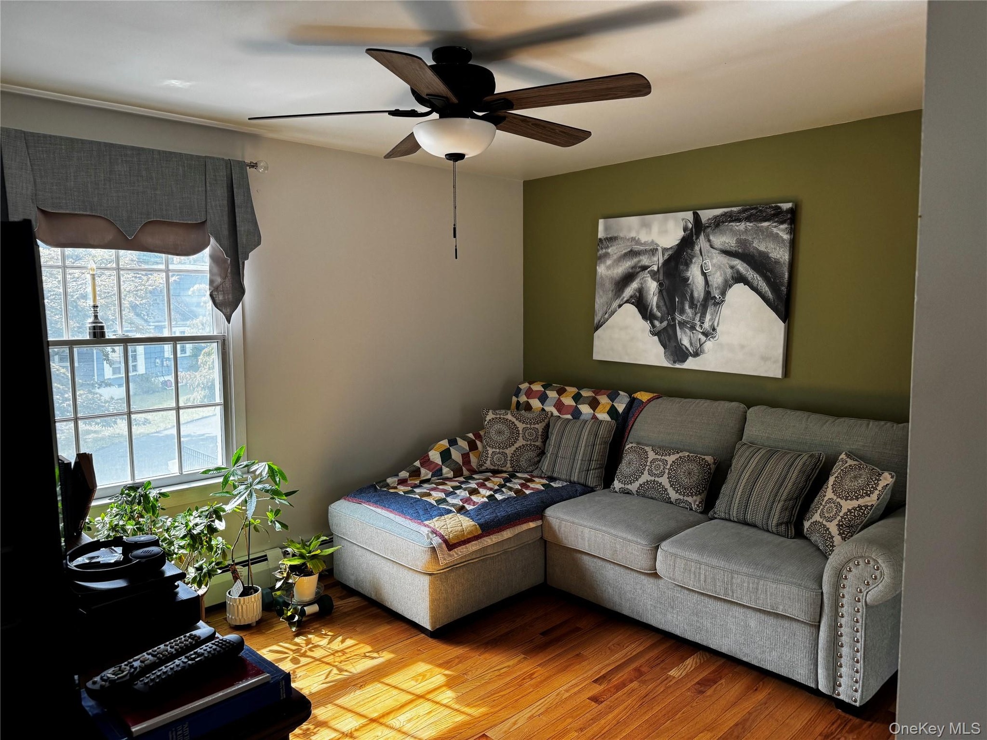 Hardwood-style flooring throughout