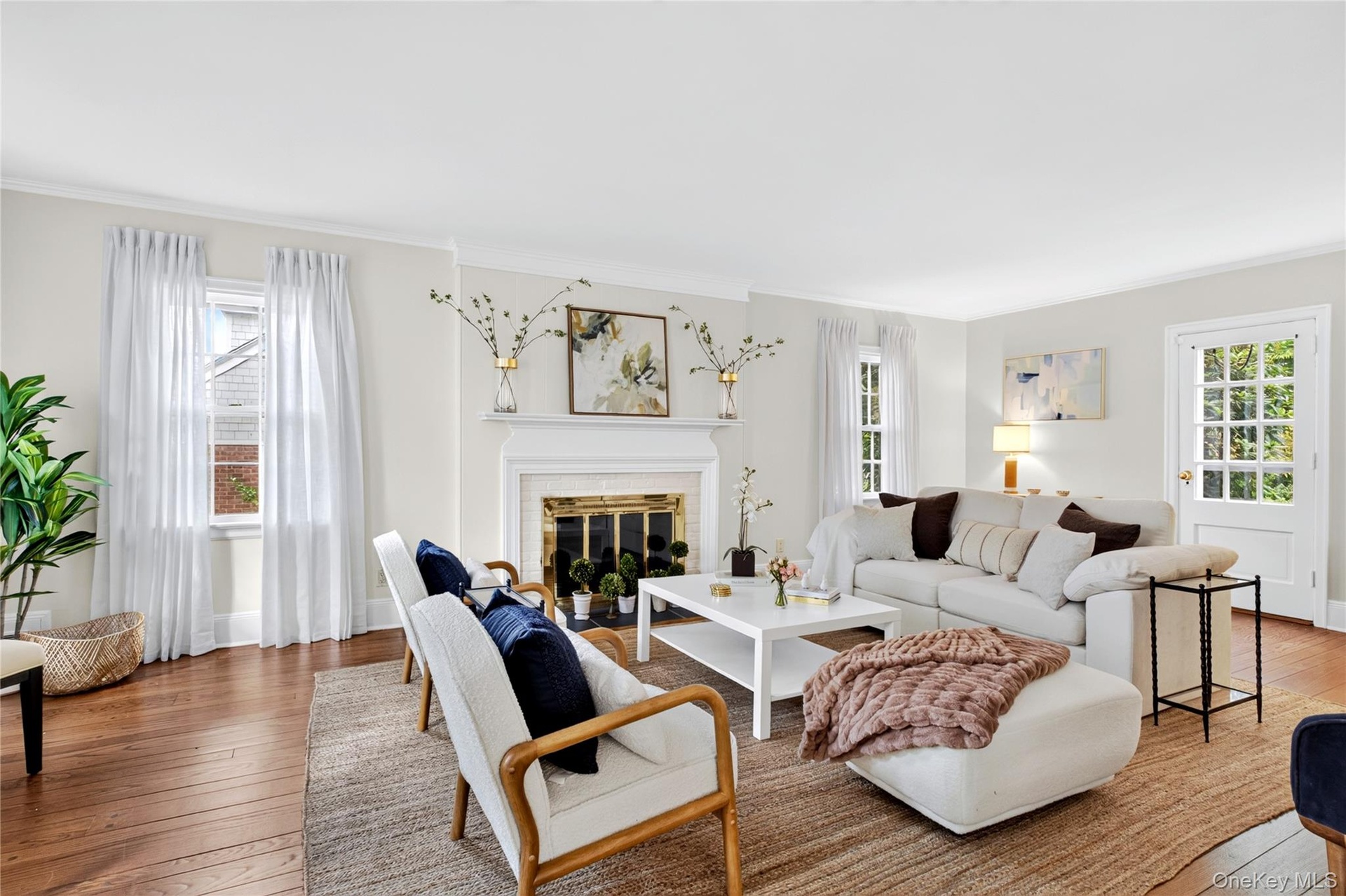Formal Living Room With Fireplace