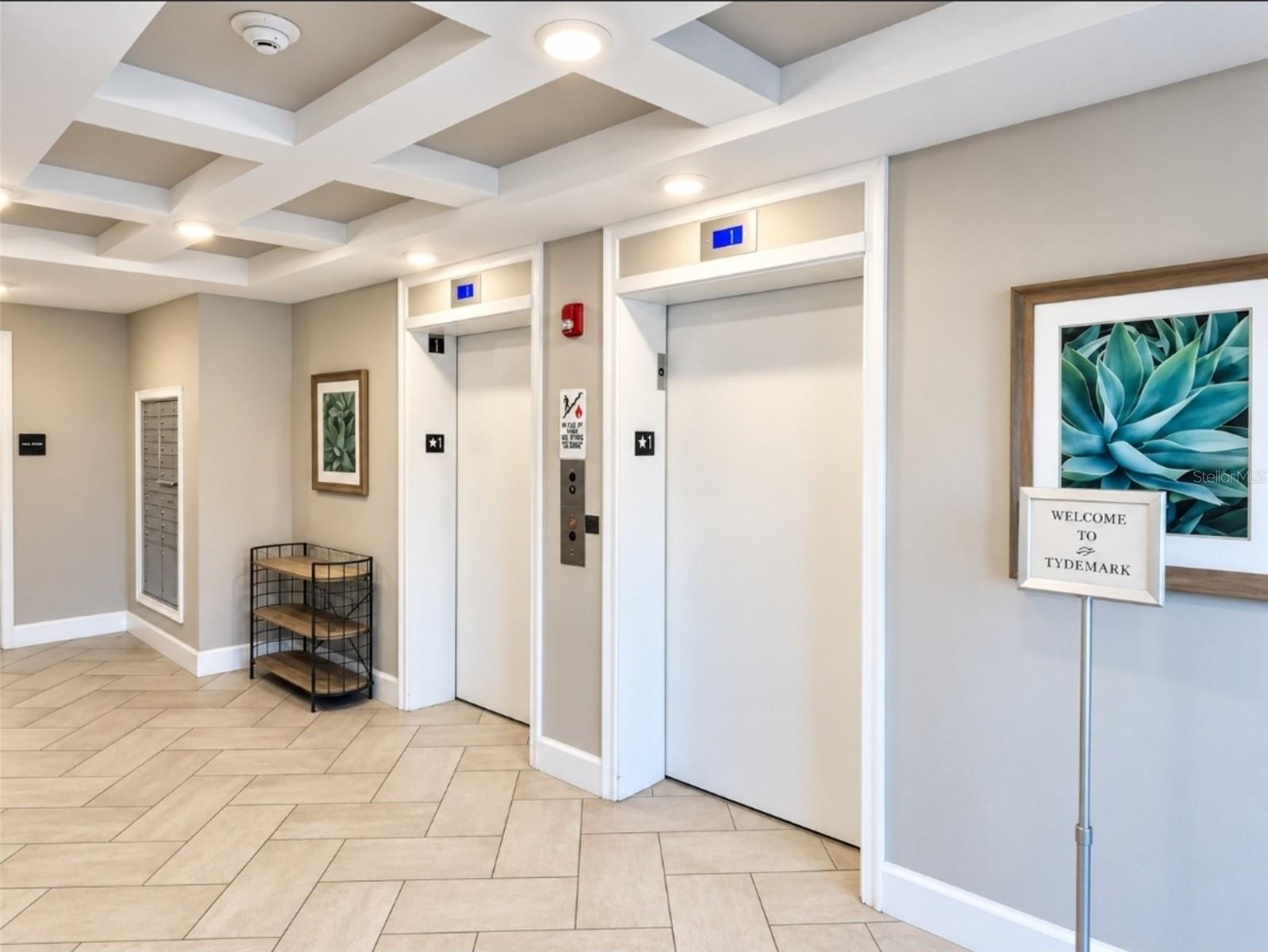 TWO ELEVATORS