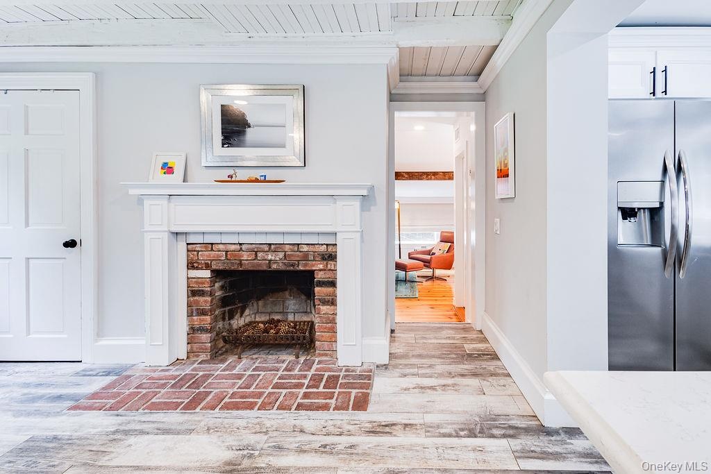 Kitchen Has Fireplace too!