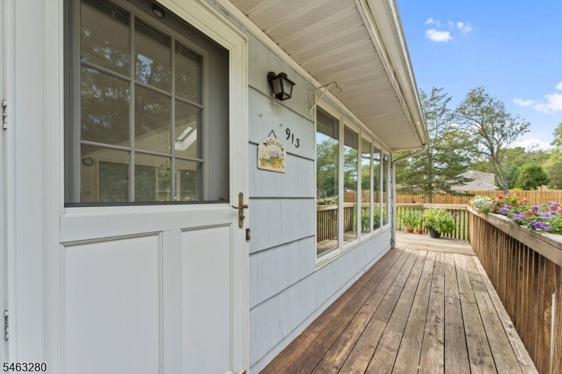 Deck, sunroom entrance