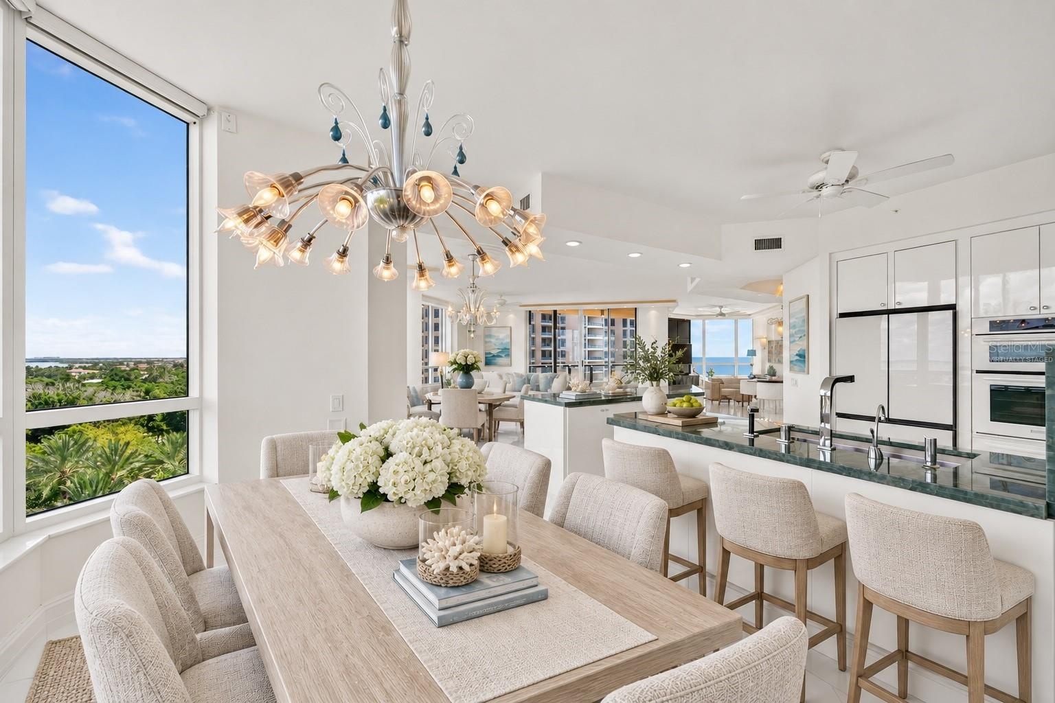 Virtually Staged - Breakfast Nook and Kitchen