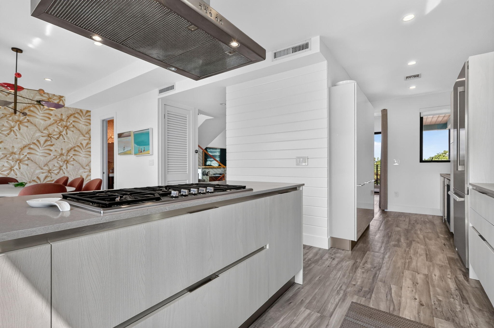 Kitchen-->Dining-->Living-->Balcony- 3rd Floor