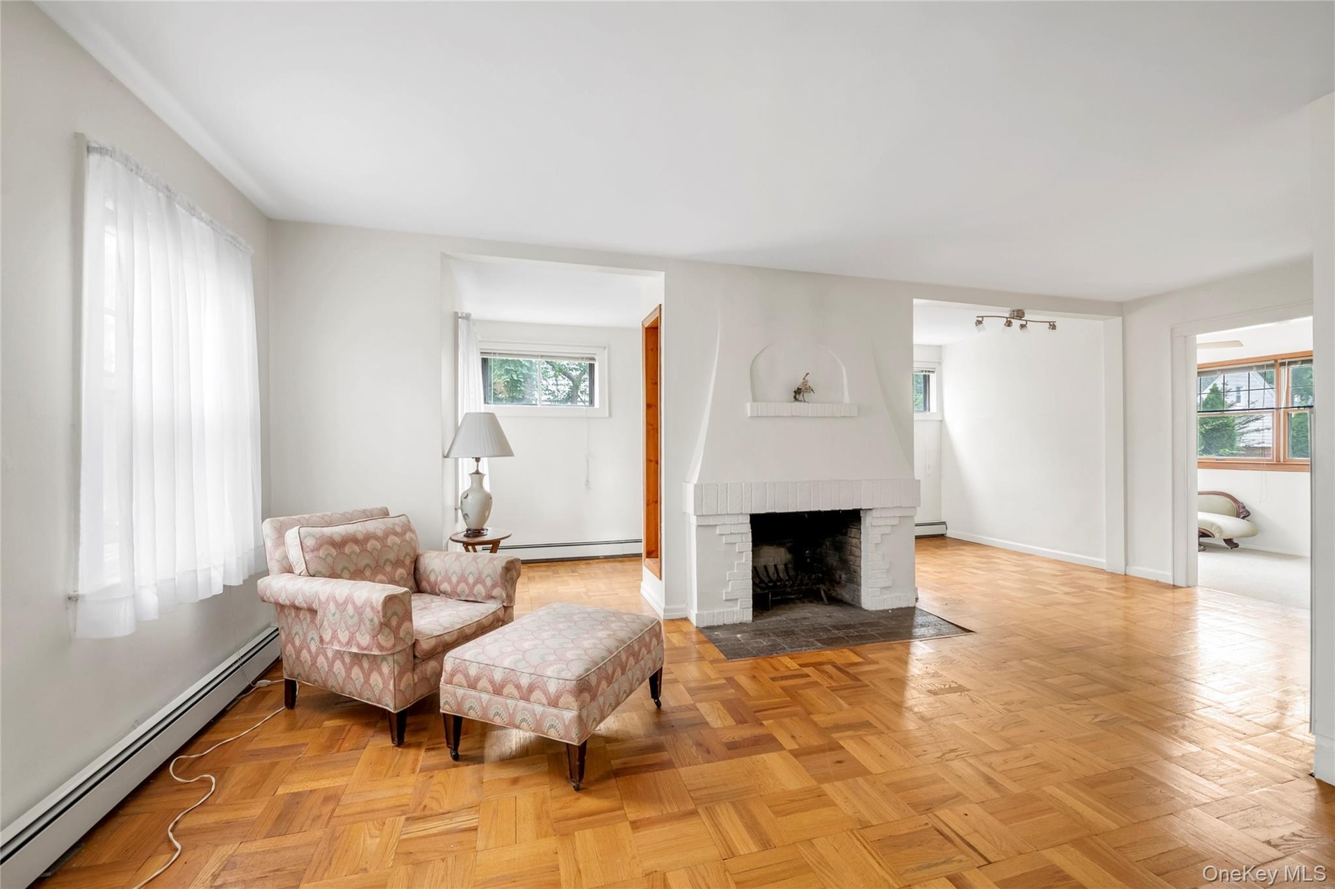 Living room - wood burning fire place