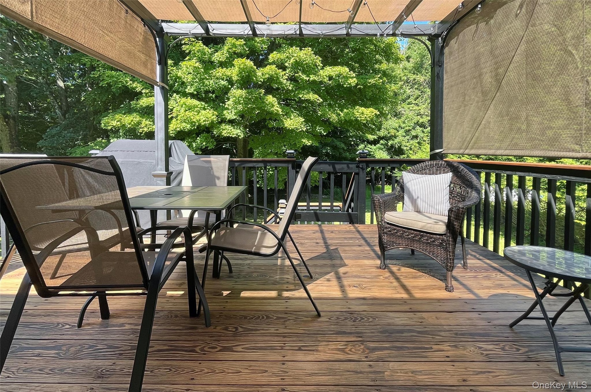 with portable gazebooverlooking backyard