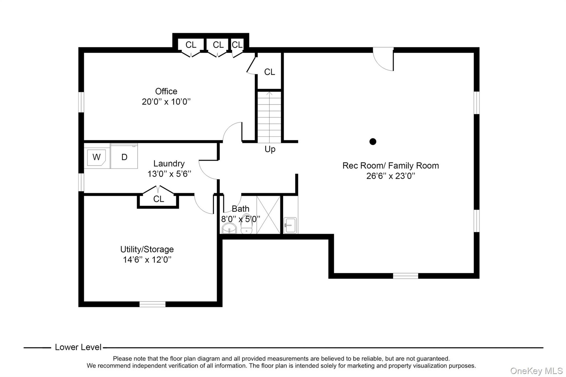 Lower level floor plan