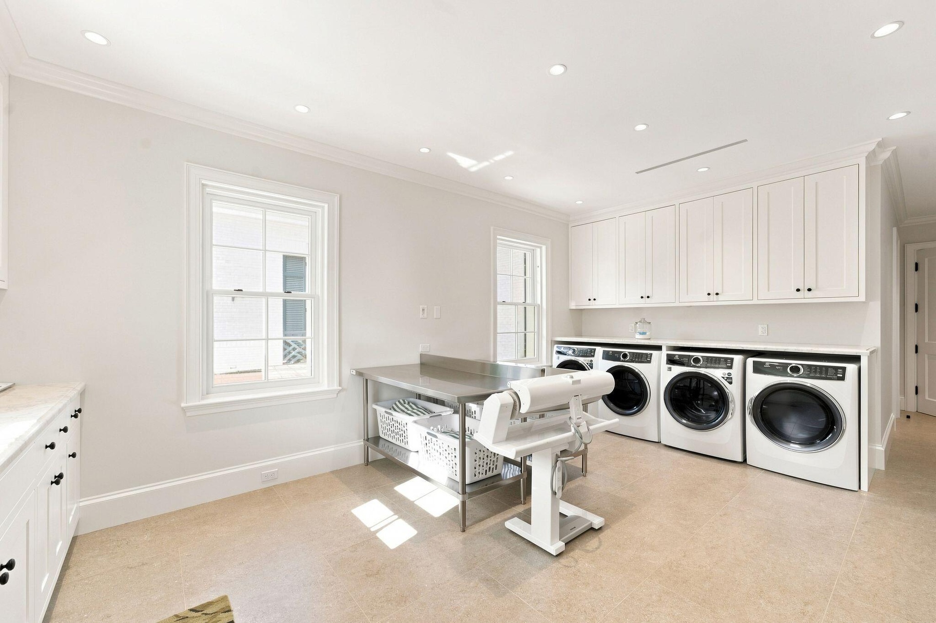 Laundry above garage