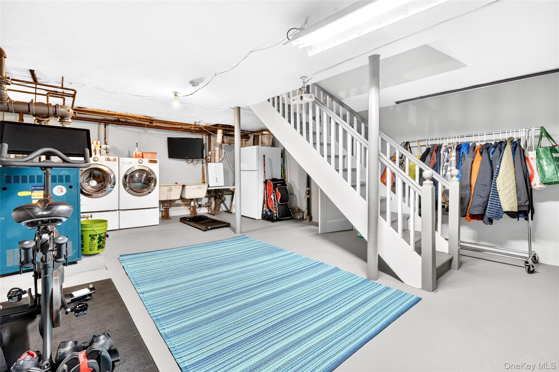 Storage, workout area and laundry