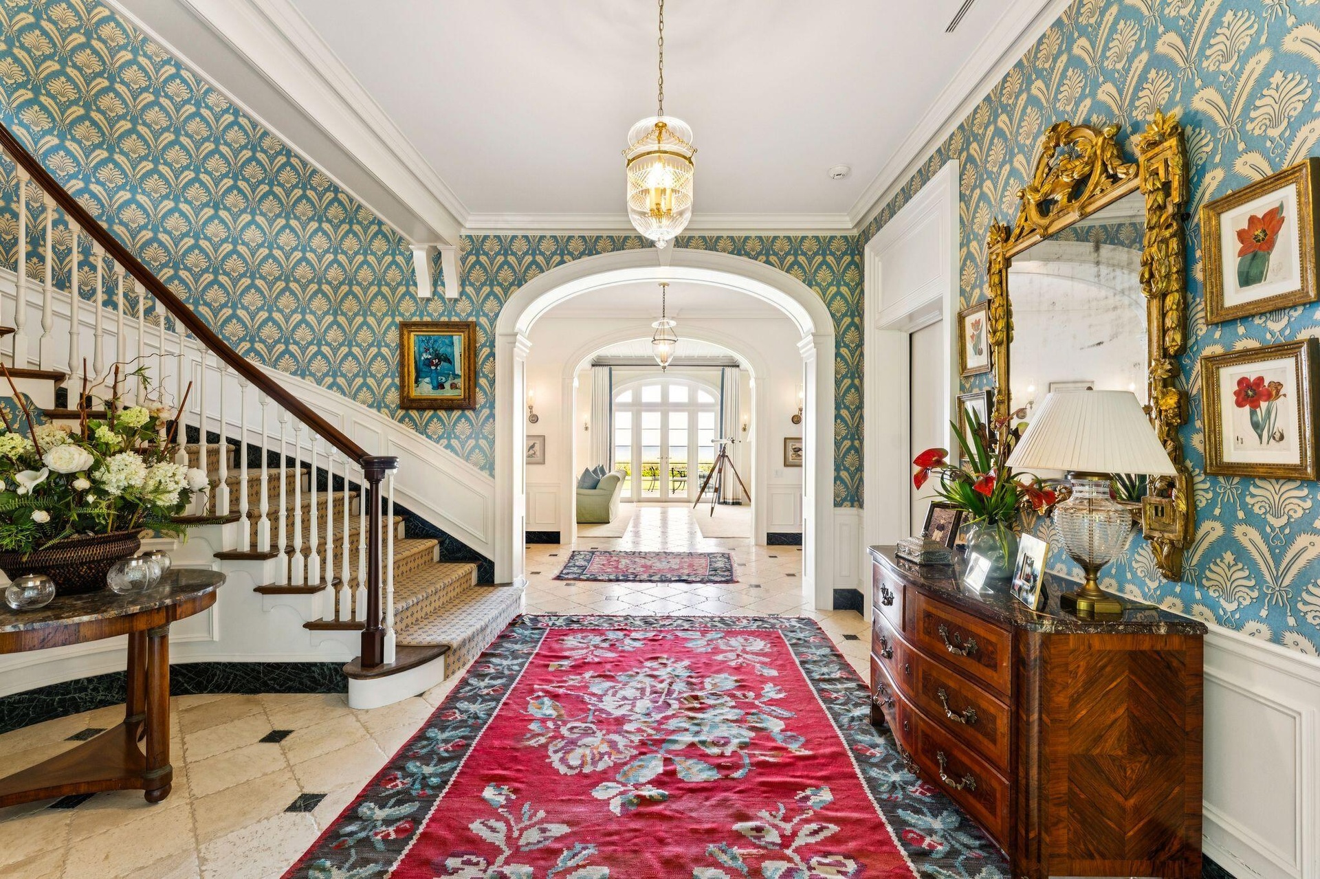 Entry Hall with Powder Room