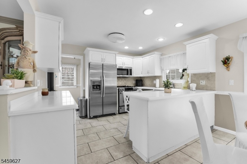 Crisp white kitchen