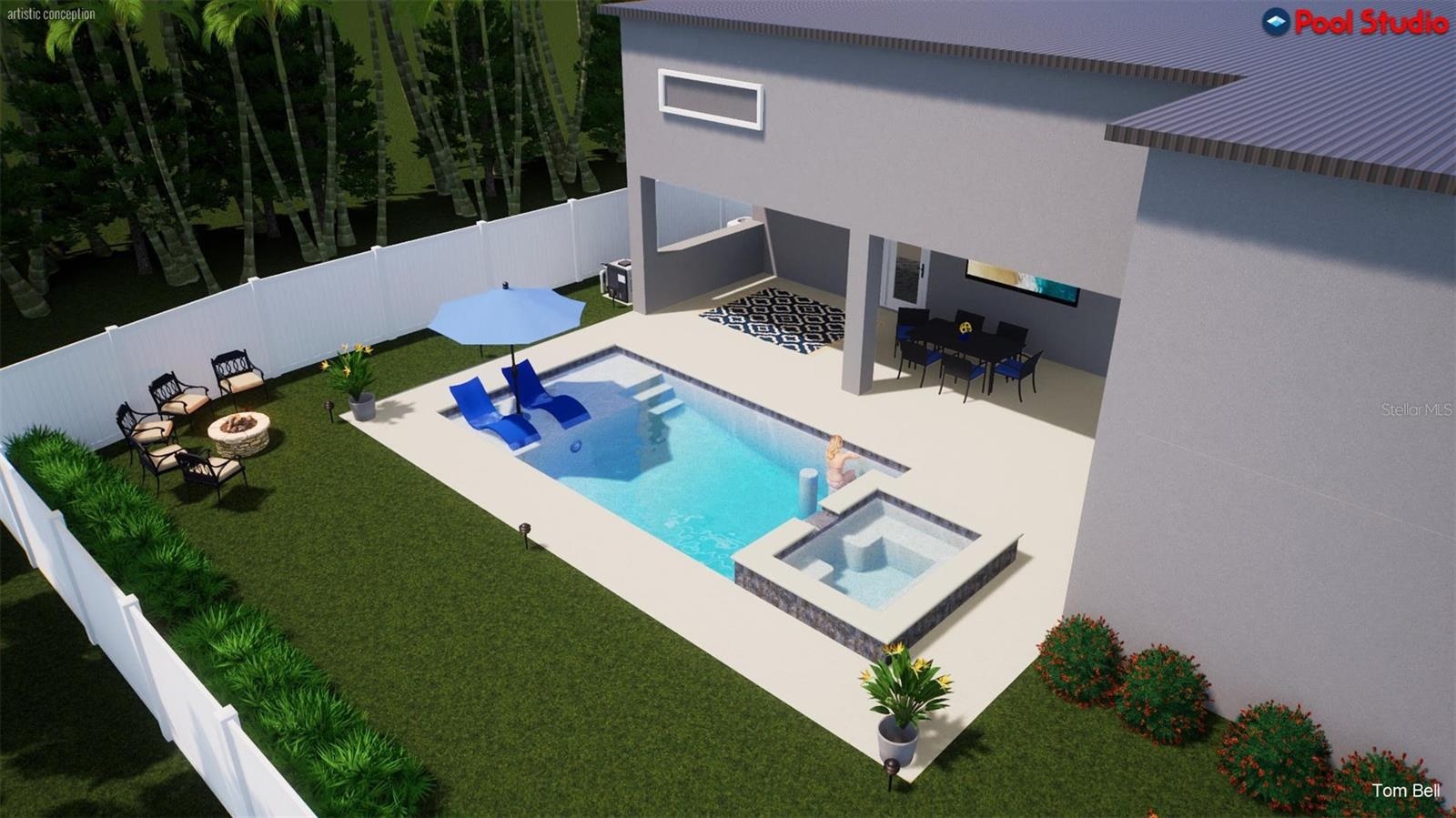 rendering of pool