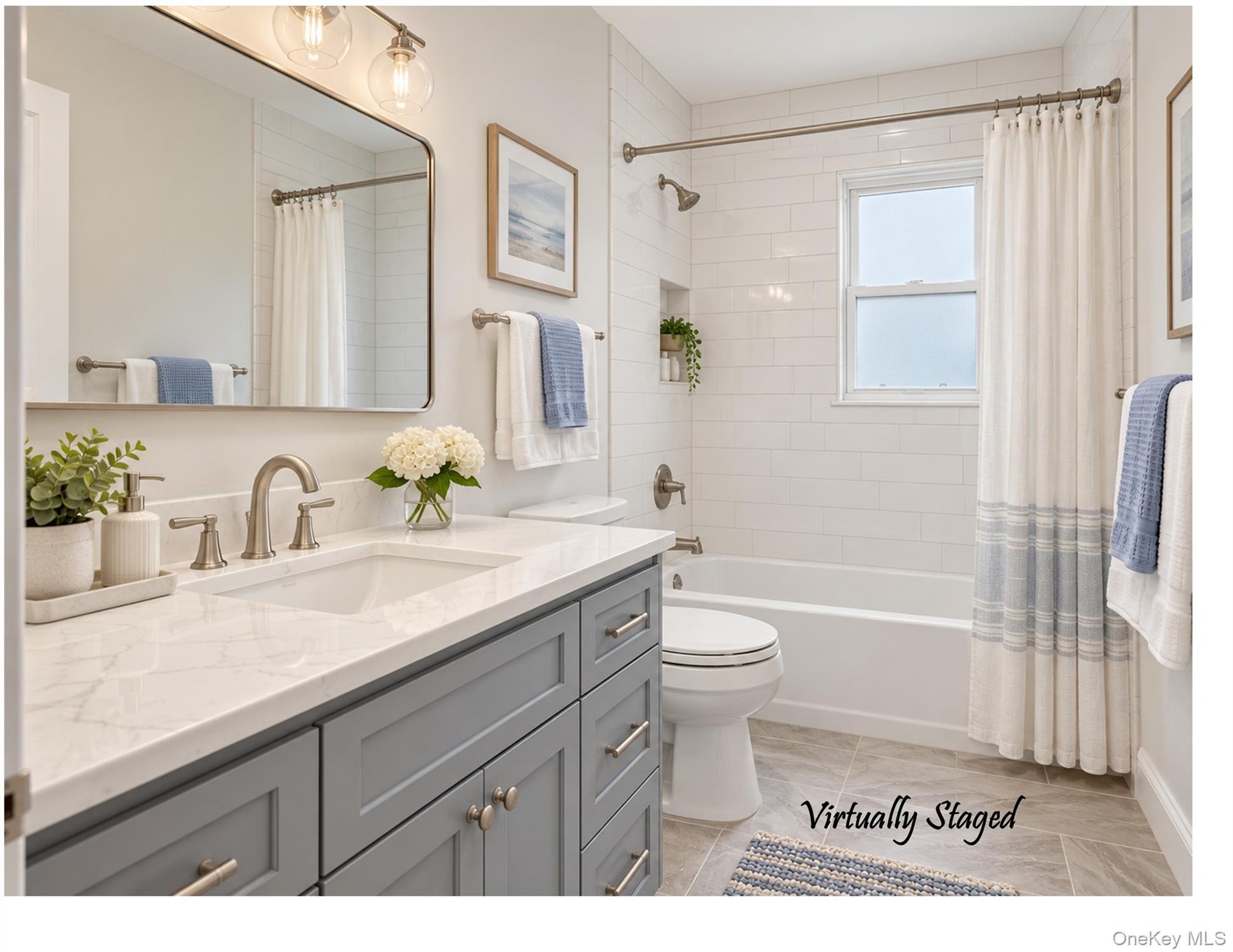 The first floor hall bathroom...