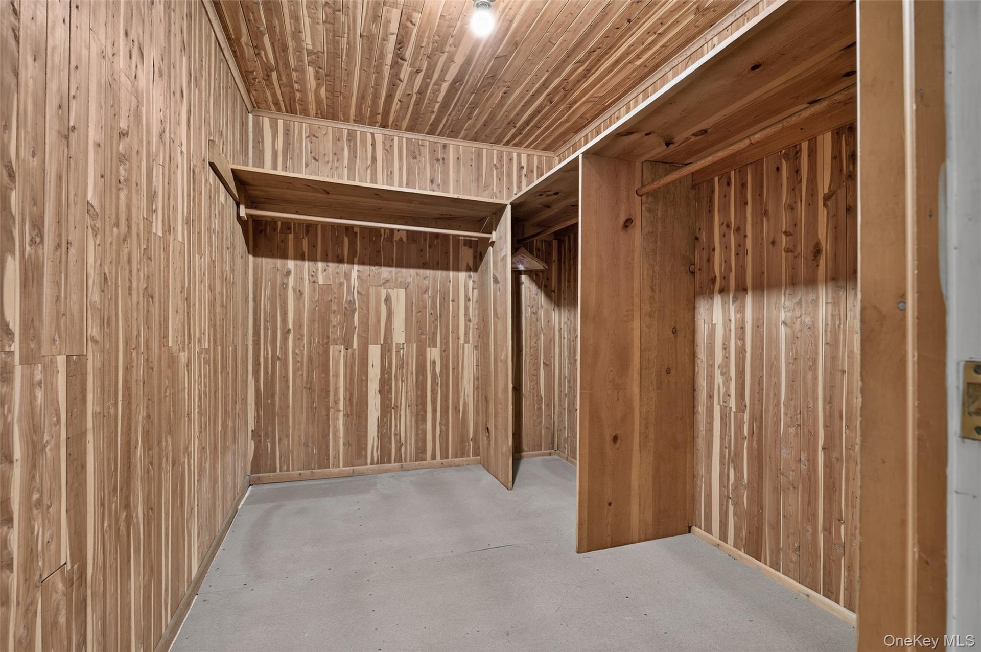 Aside from the large finished room in the lower level, there are 2 large storage rooms, mechanical room, possible laundry room, and this XL Cedar Clos