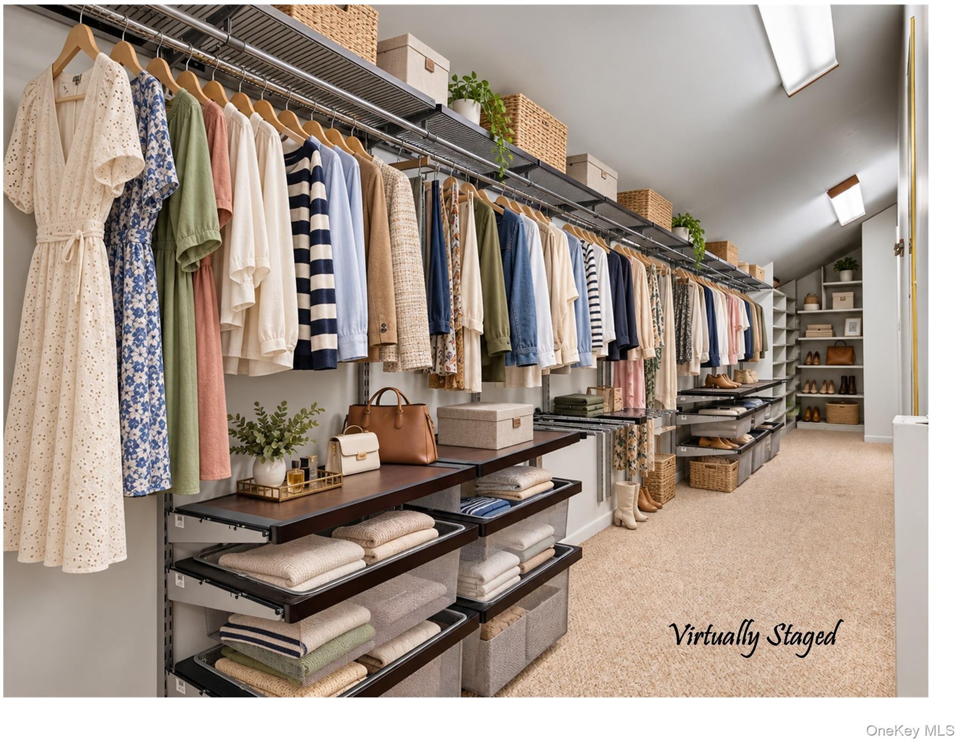 The second floor closet is amazing... it spans the entire width of the house!