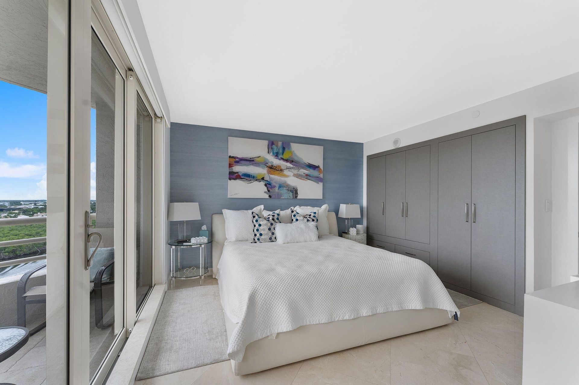 second bedroom seating on balcony