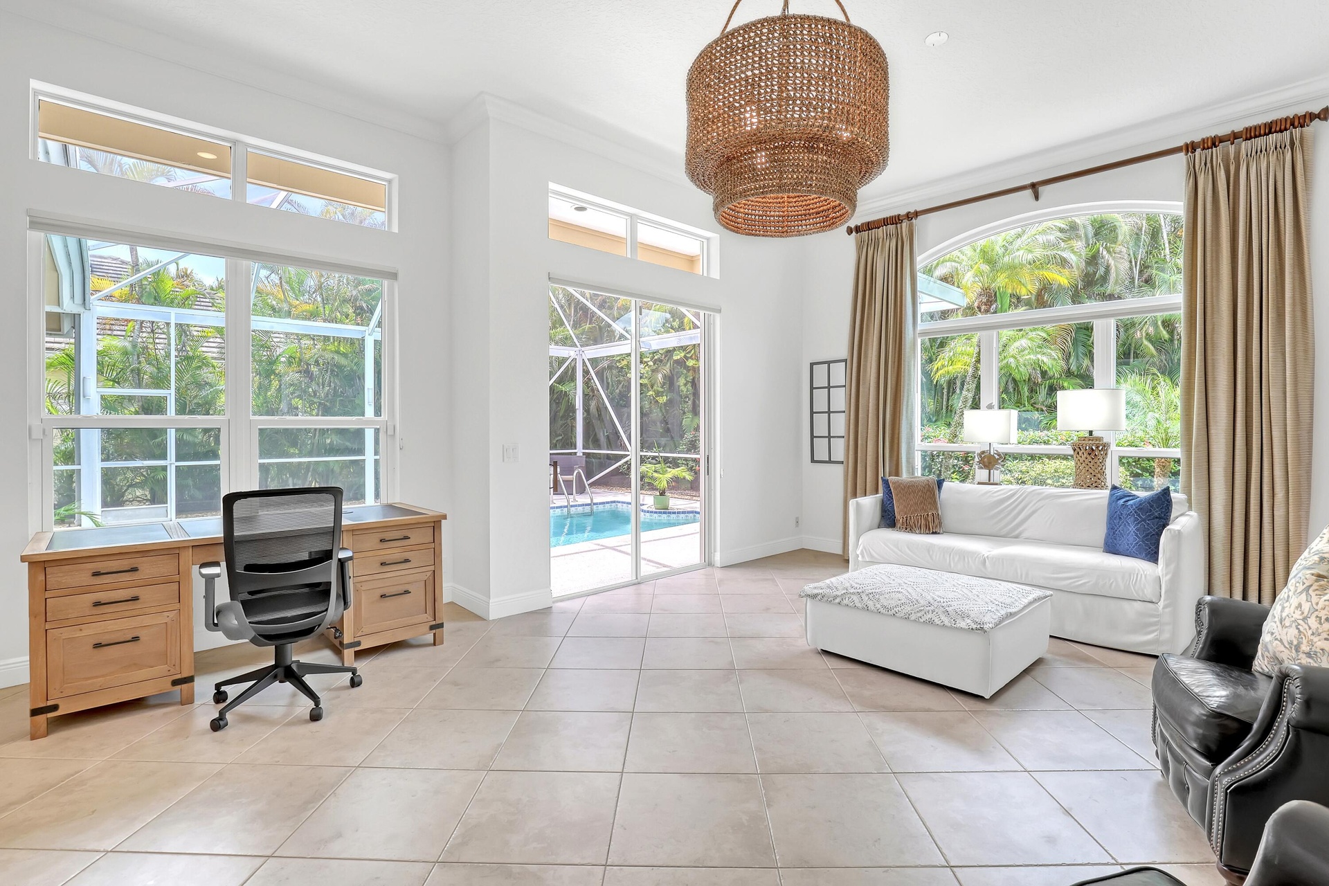 An option for this area is a Kitchen or Dining Room Table instead of the desk.