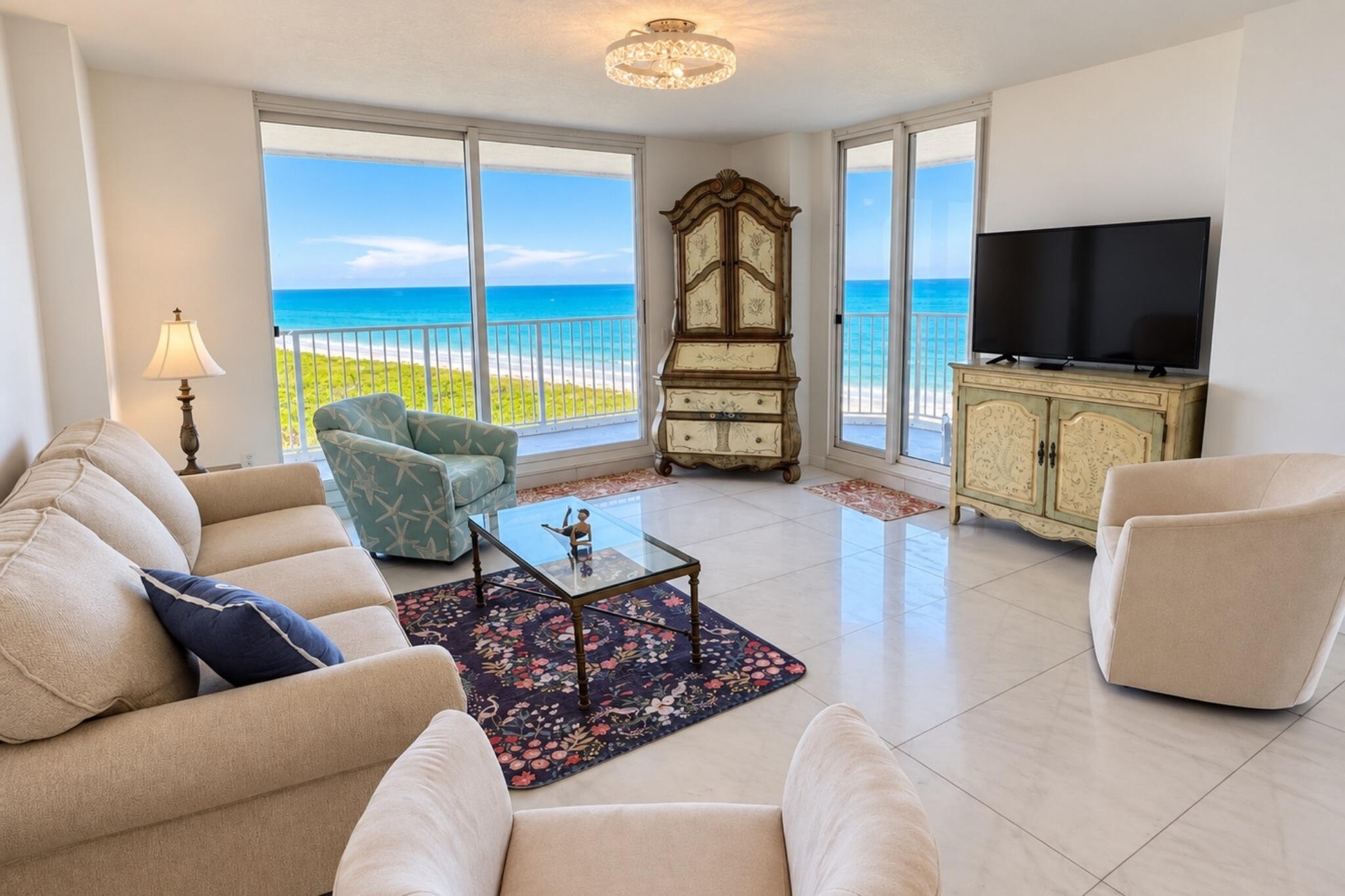Living Room Oceanfront views