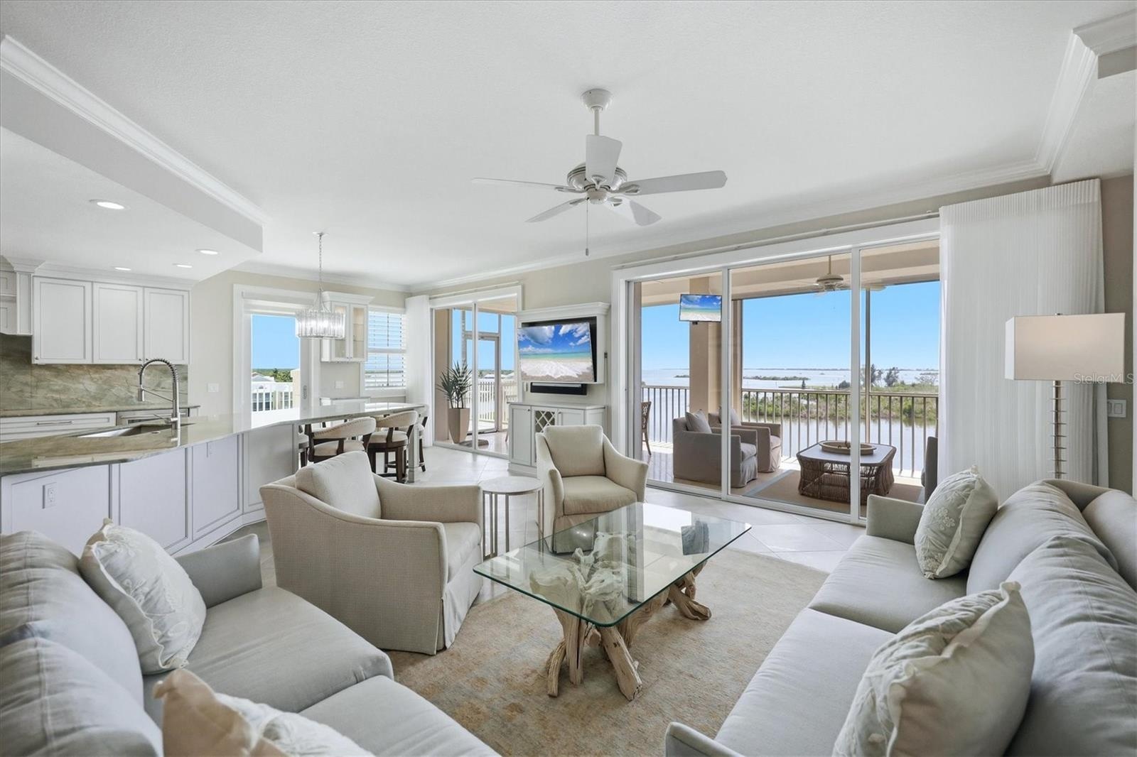 Living Space with Water Views