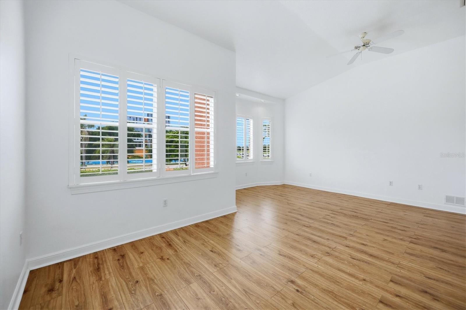 large master suite with sitting area in foreground