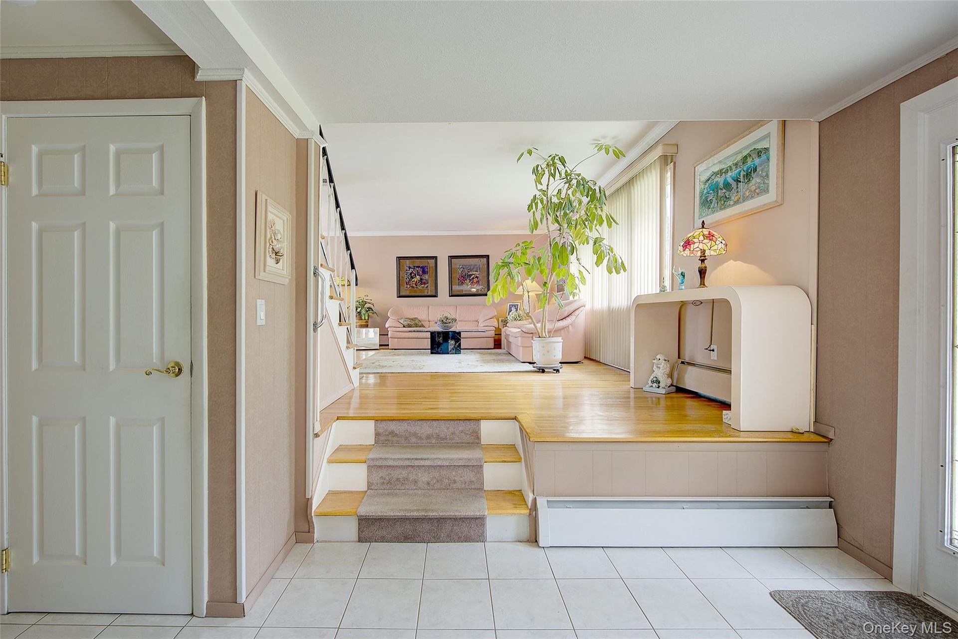 Note how deep the living room is from this view.