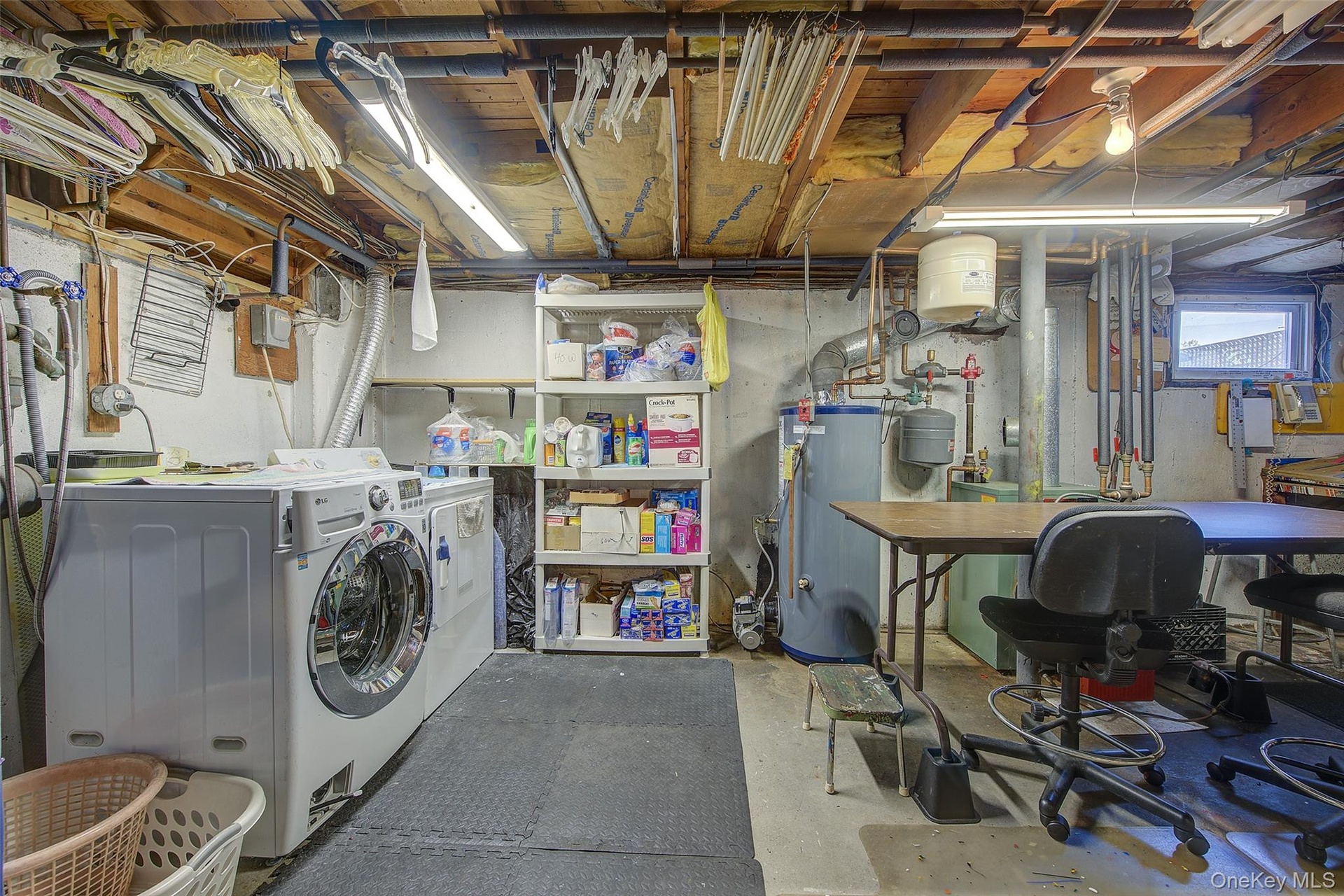 Basement is unfinished - laundry area and storage.