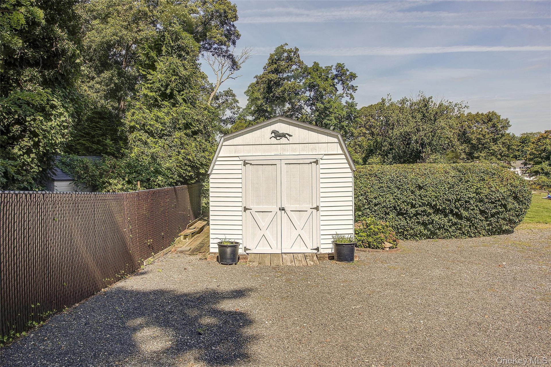 The shed in the rear left