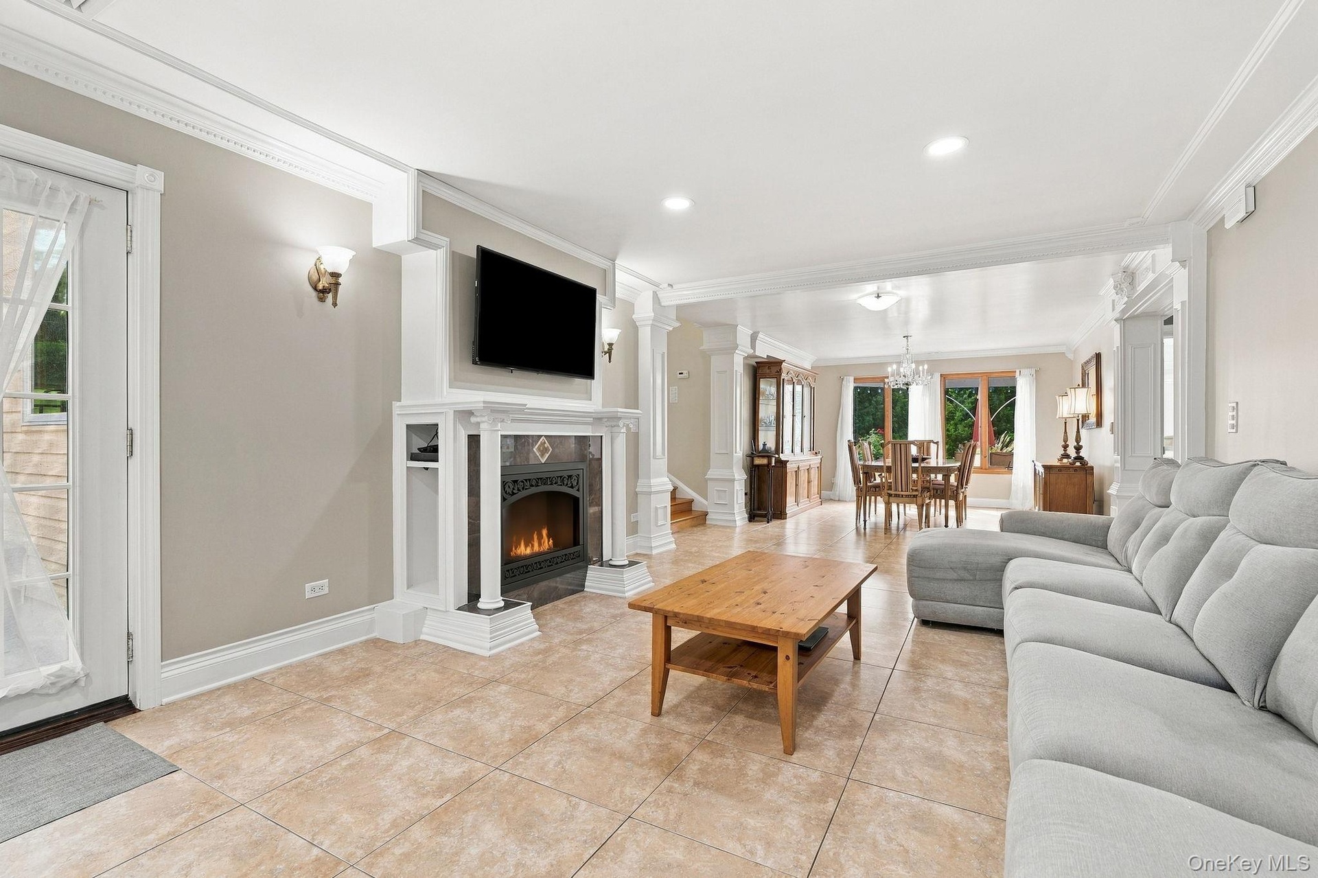 French doors extend the living space effortlessly to the private grounds.