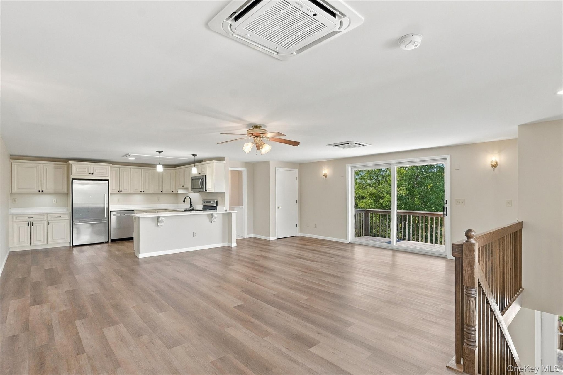 Apartment- large open concept living room/kitchen area
