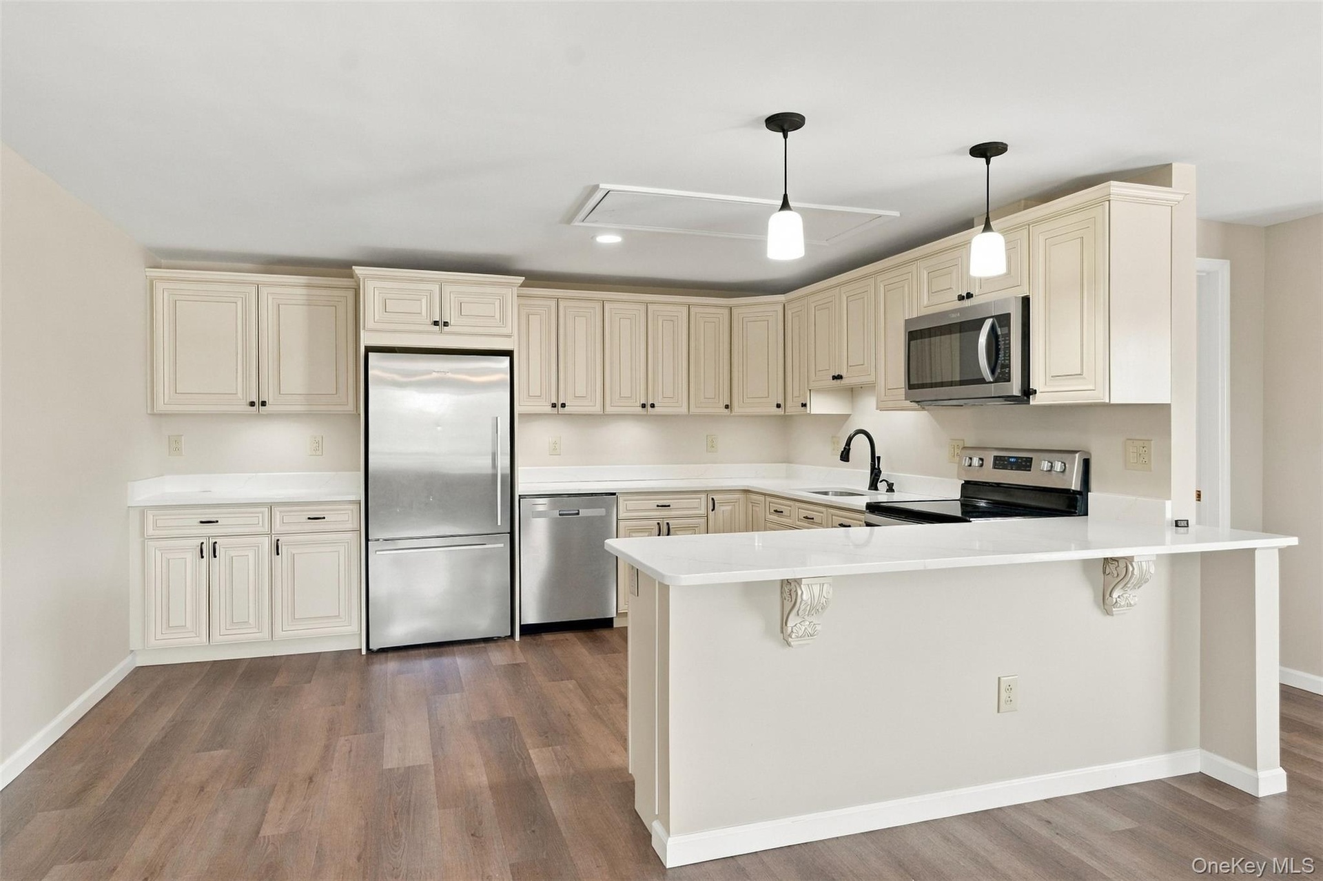 newly renovated kitchen in apartment
