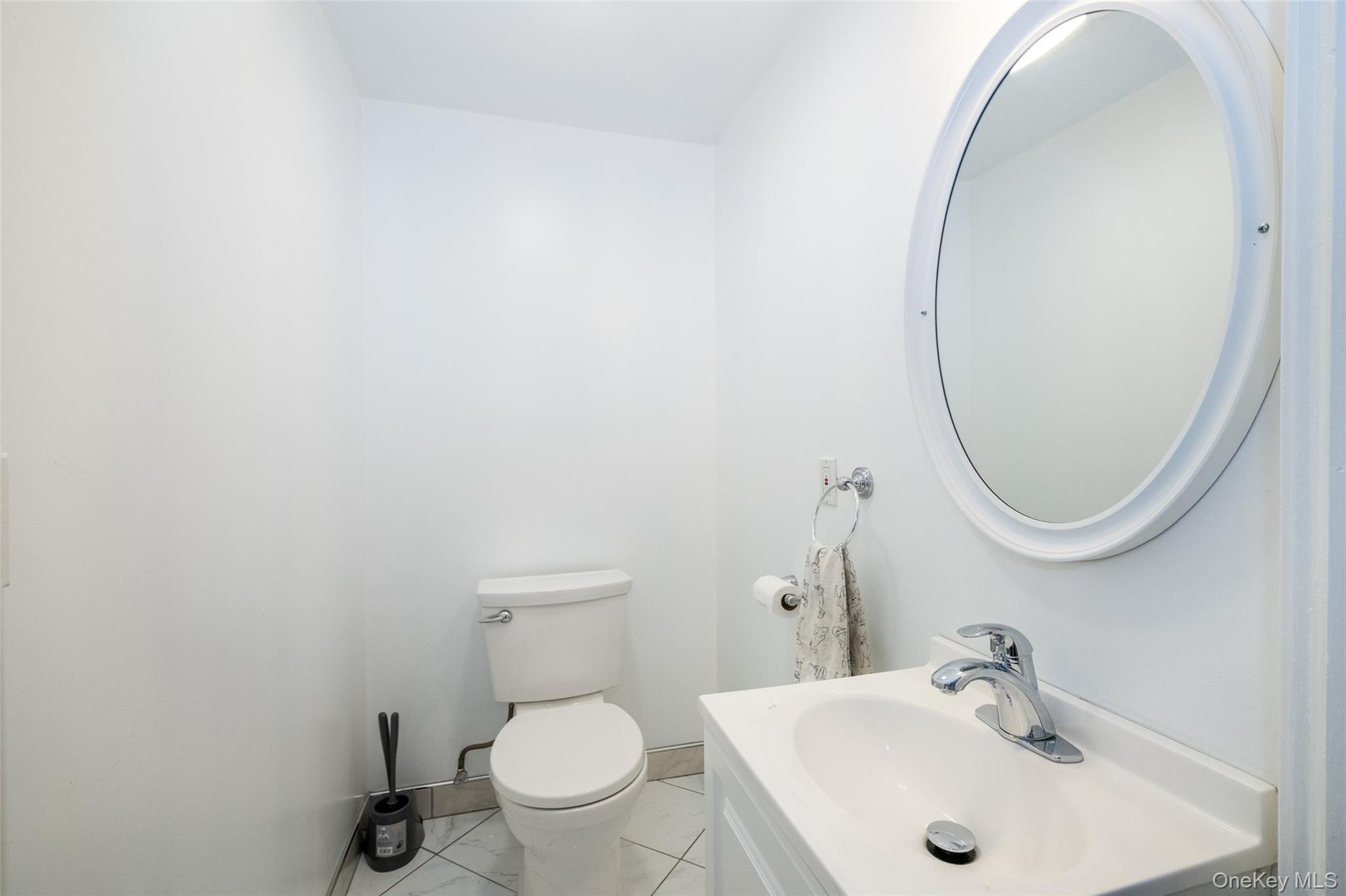 First floor powder room
