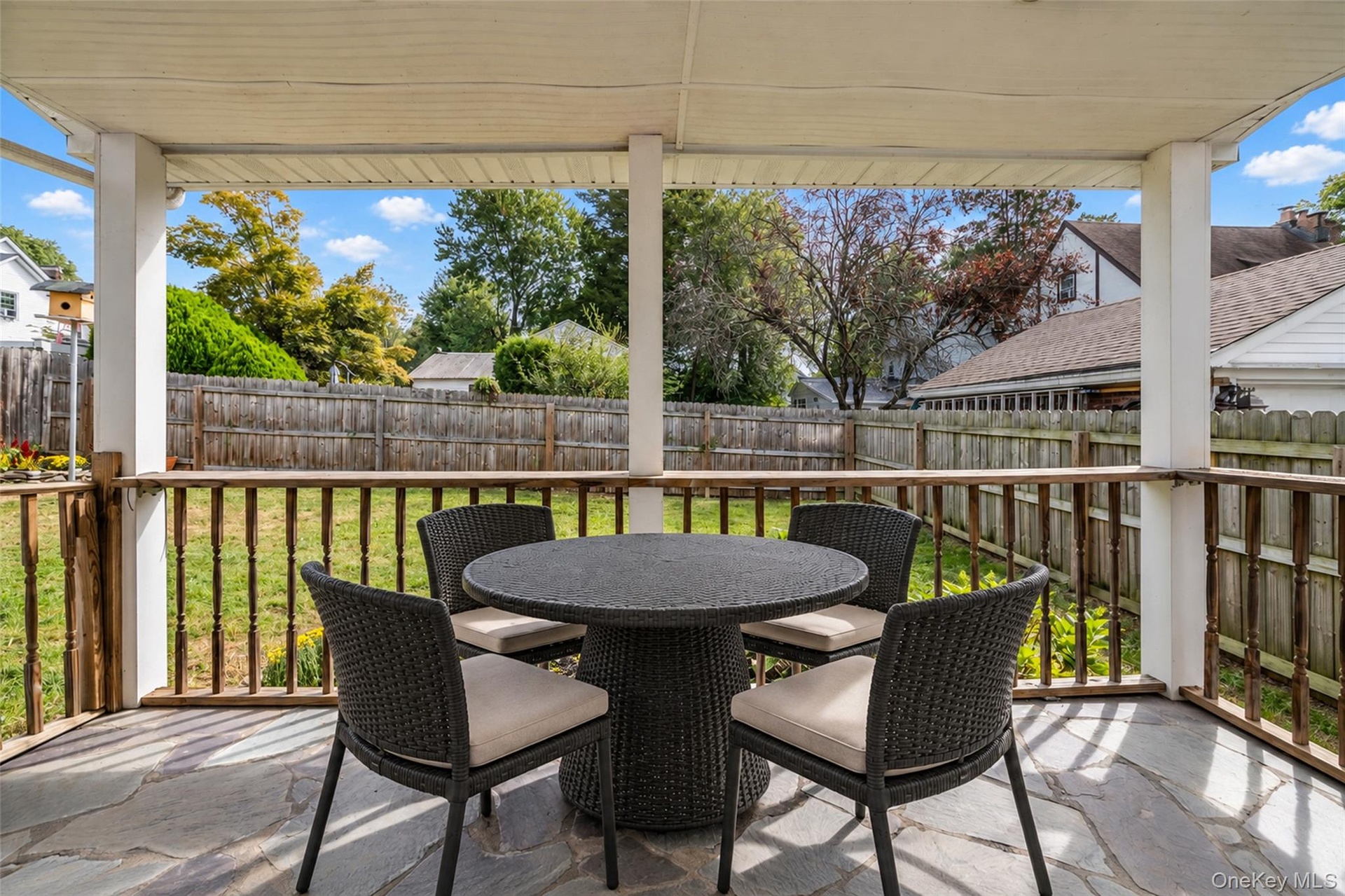 Covered porch off dining room