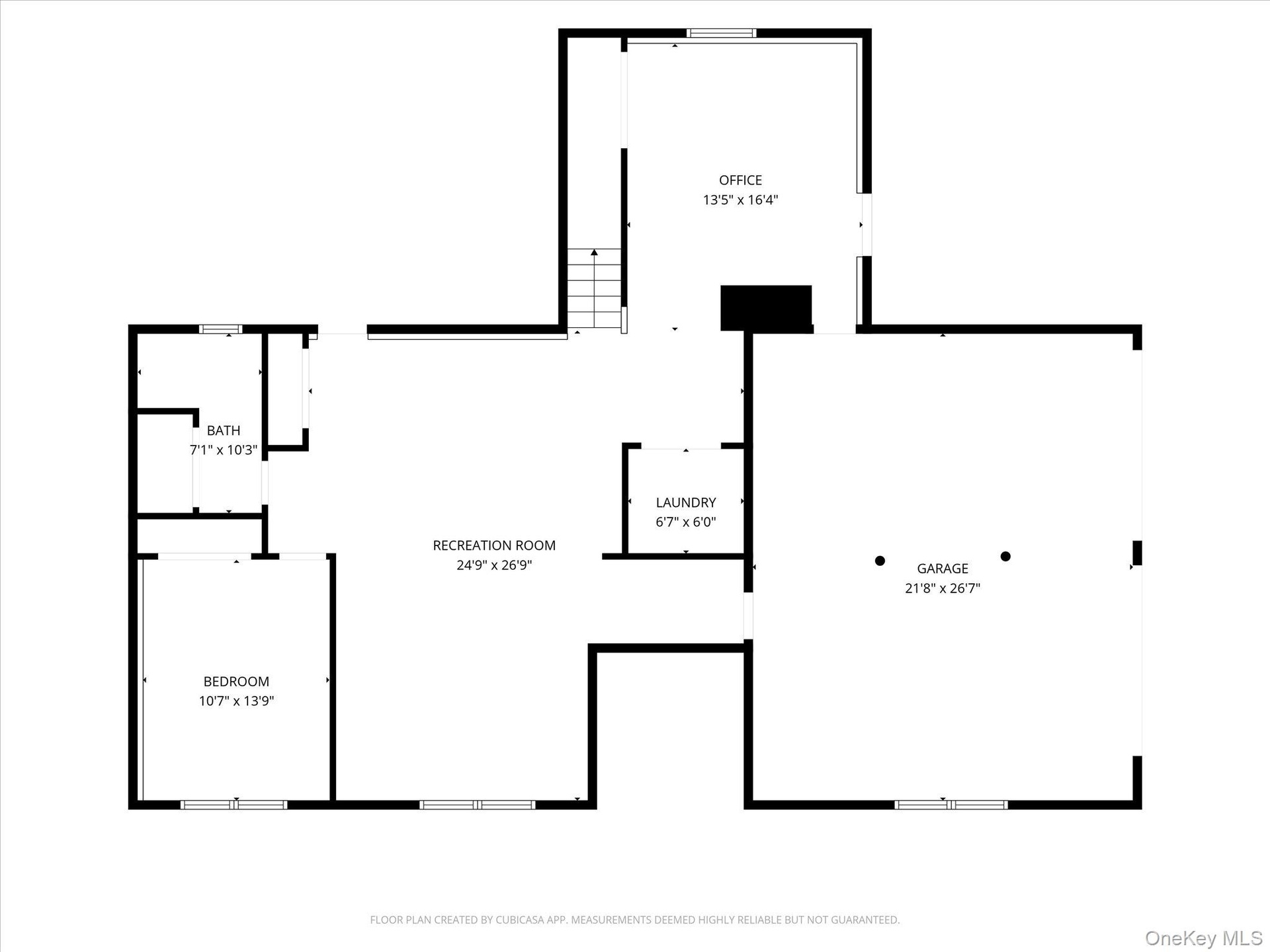 Lower level floor plan