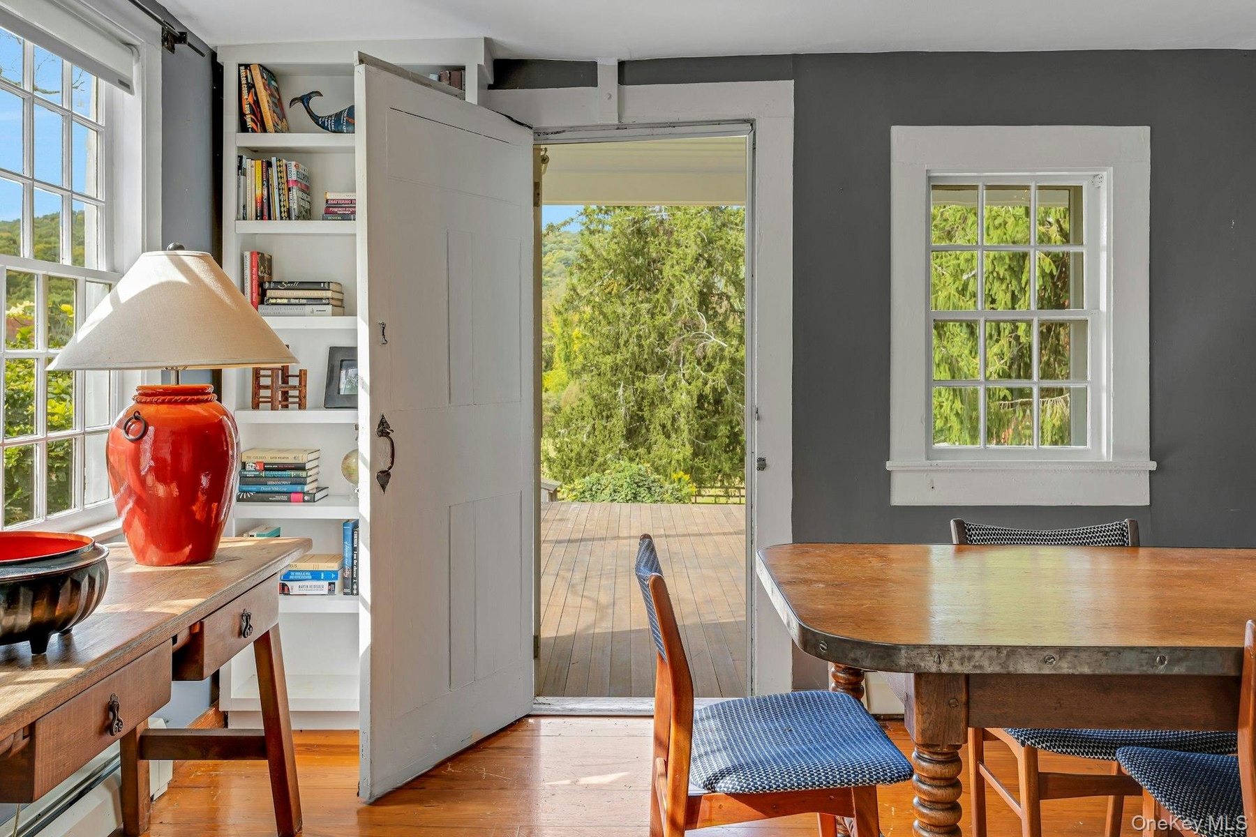Door to spacious covered porch