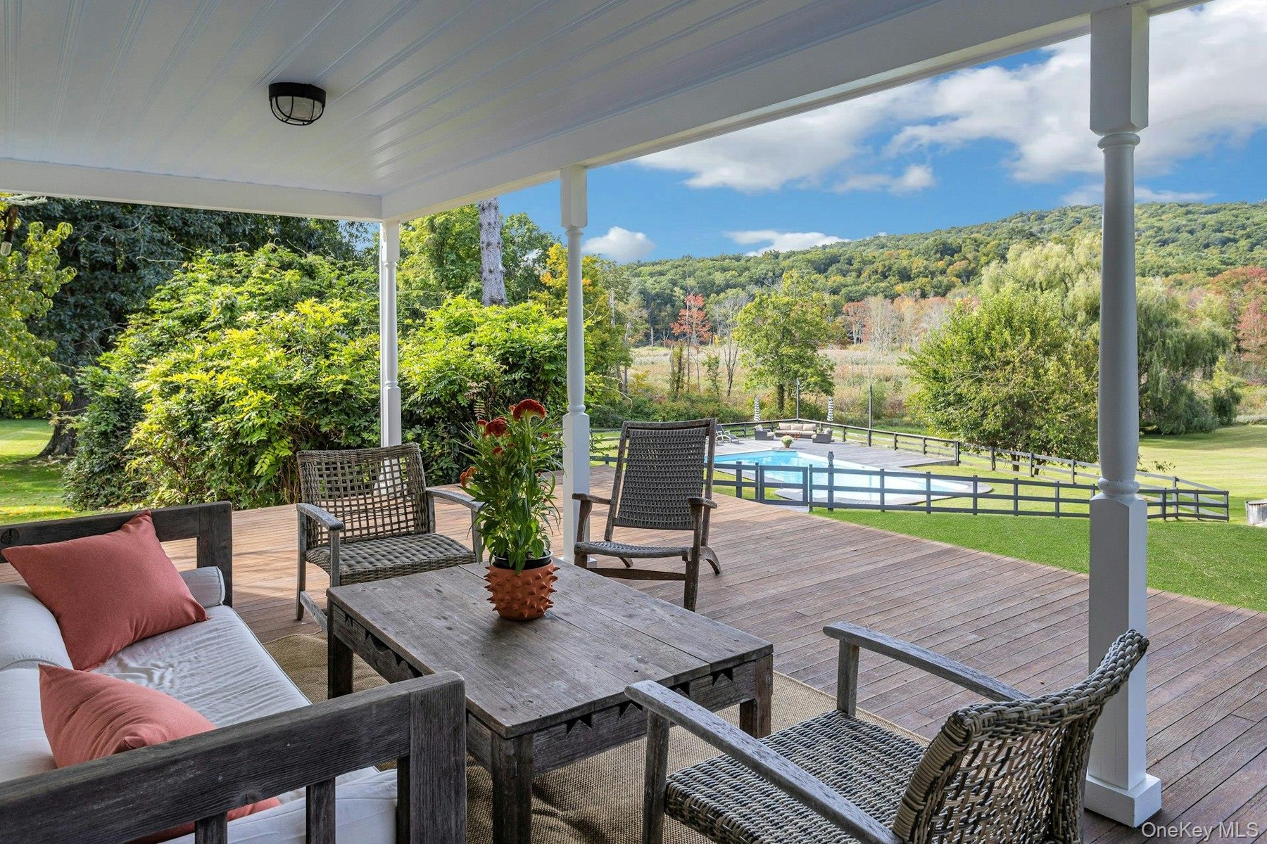 Covered porch- perfect for summer dining