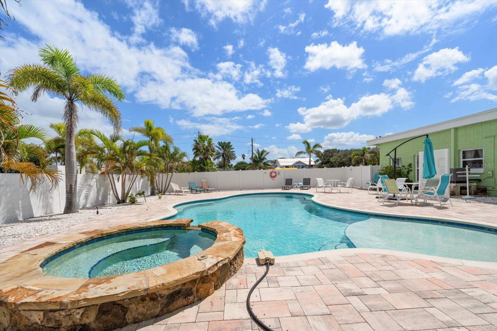 Large pool and deck area
