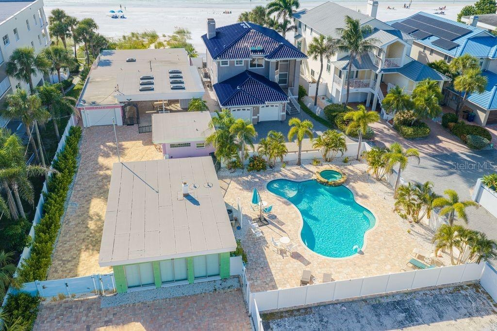 Gorgeous heated pool with abundant sun deck area.