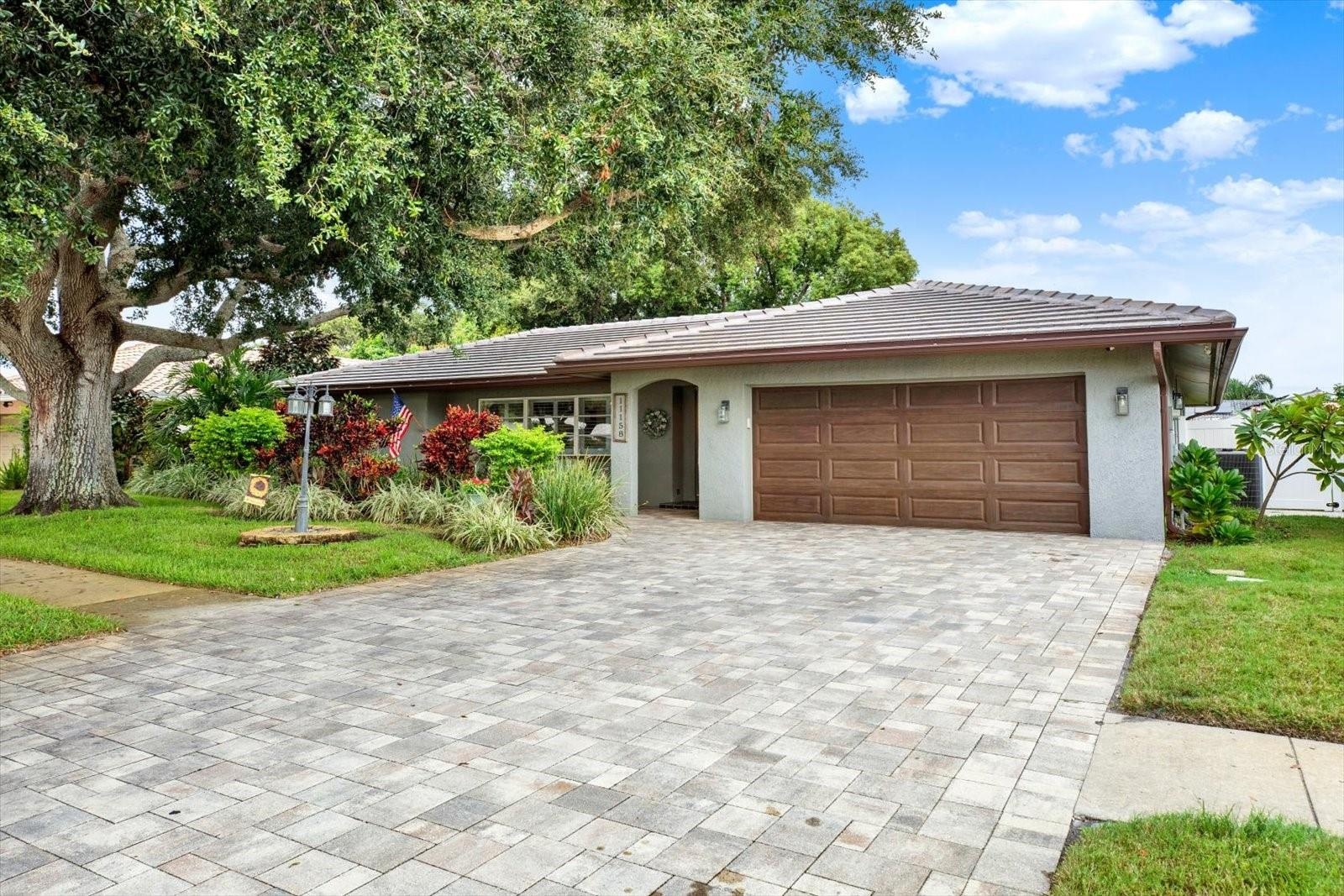 Extended pavered driveway