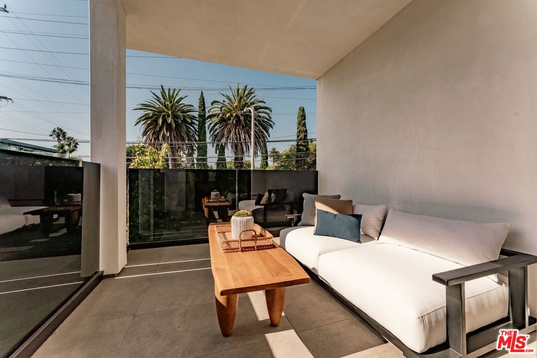 Primary covered balcony