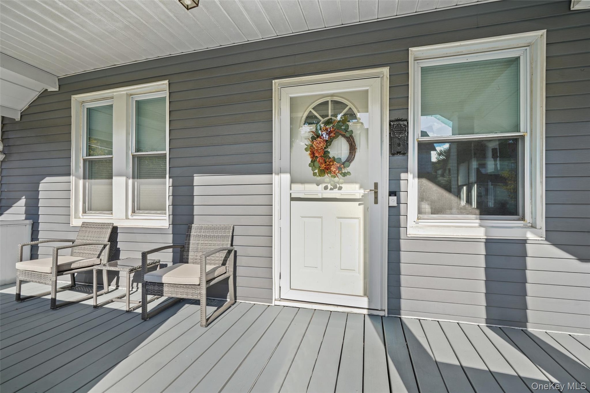 Covered porch to enjoy a cup of coffee