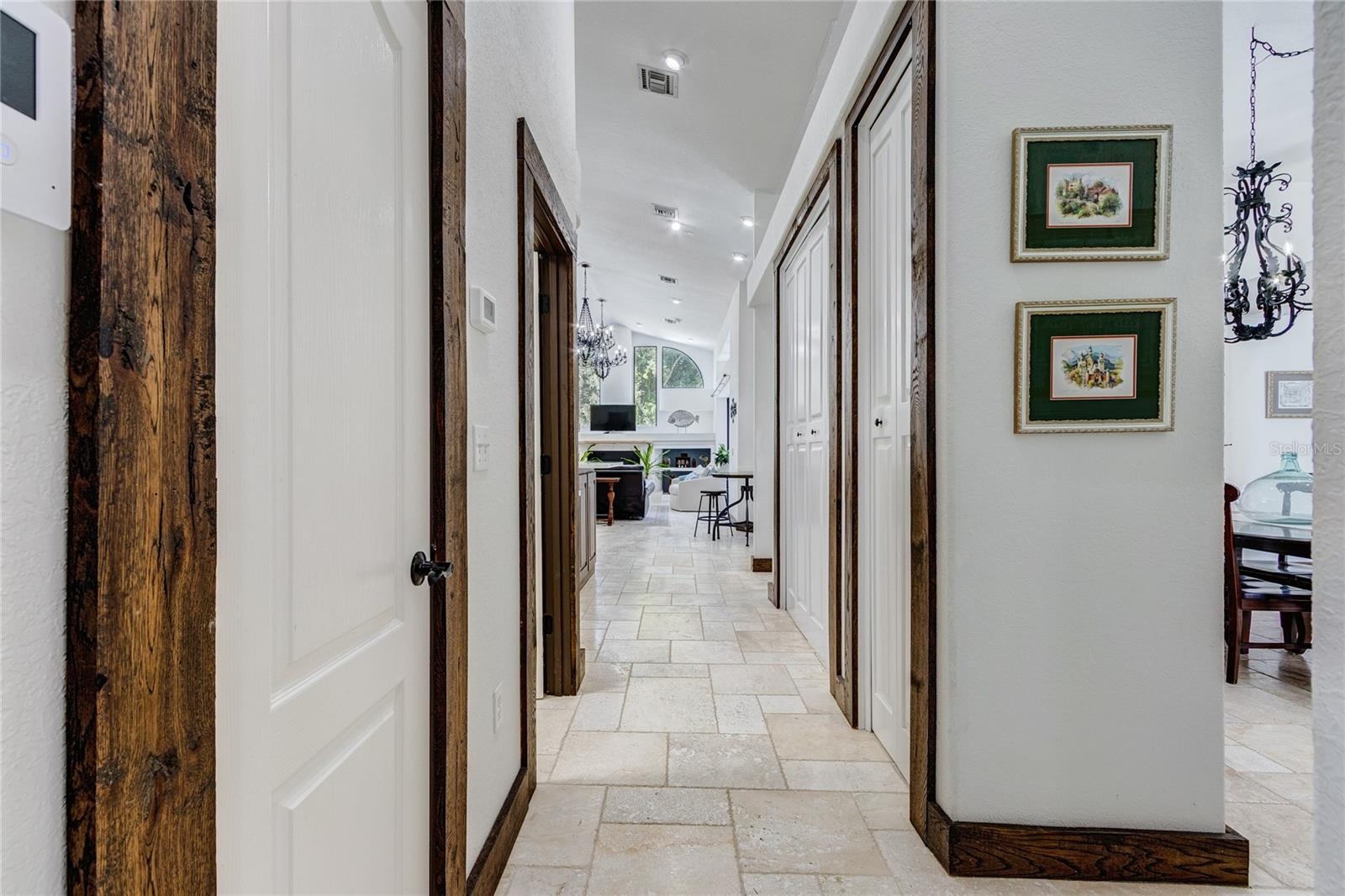Hall to laundry room; lots of closets!