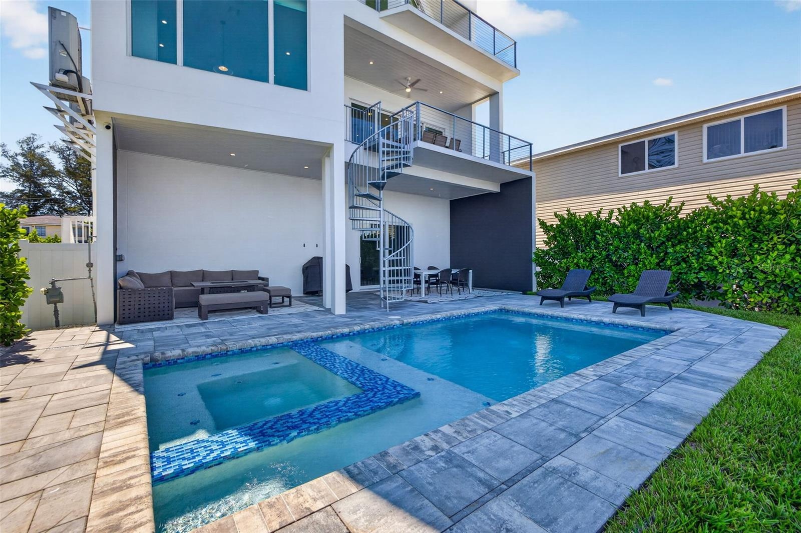 Heated pool and spa.