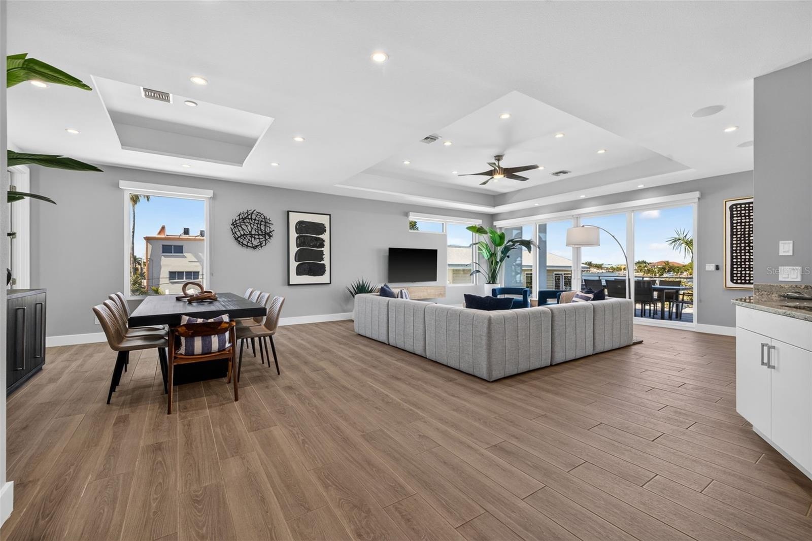 Large open floor plan.
