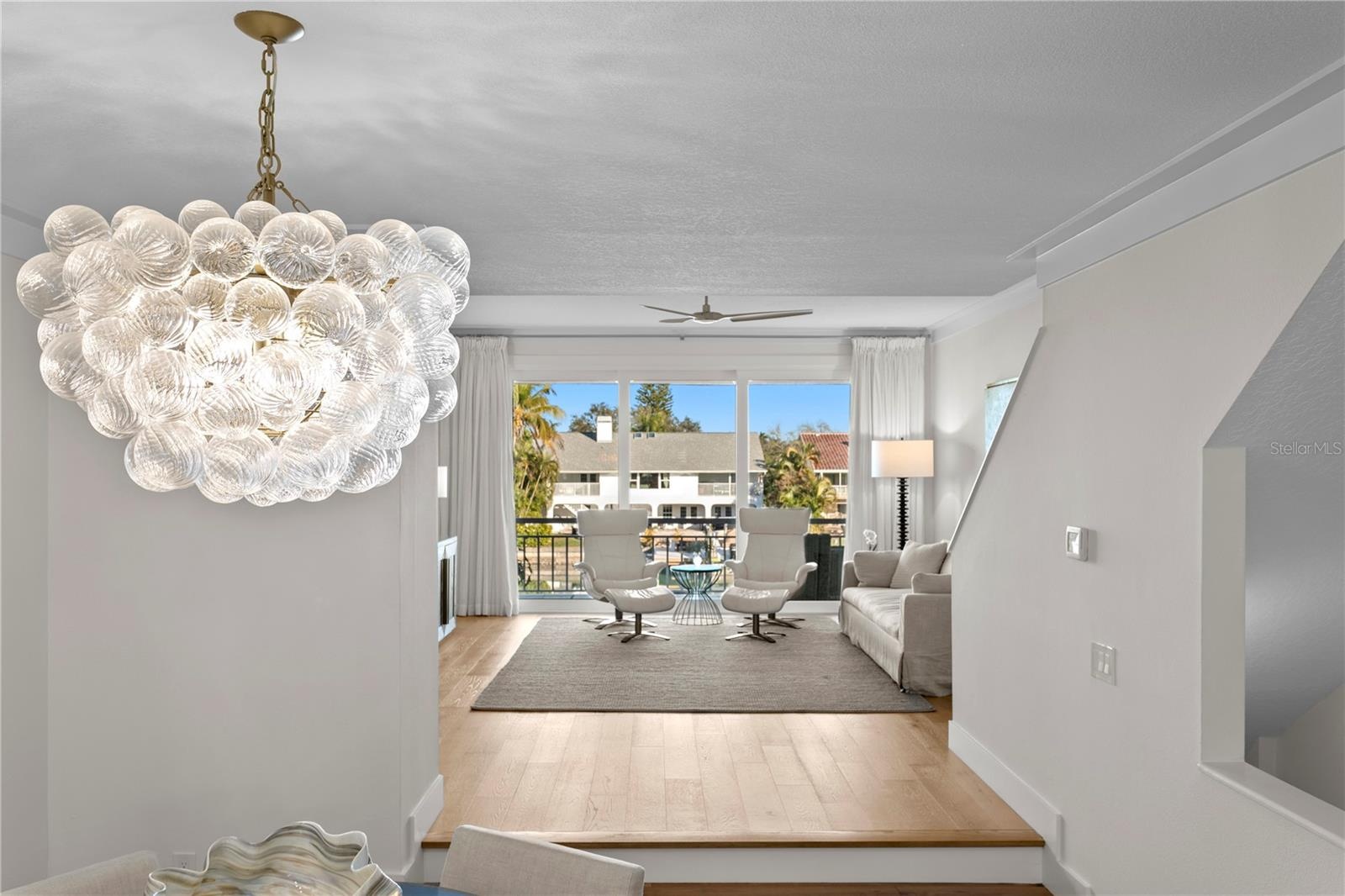 Living room from dining area