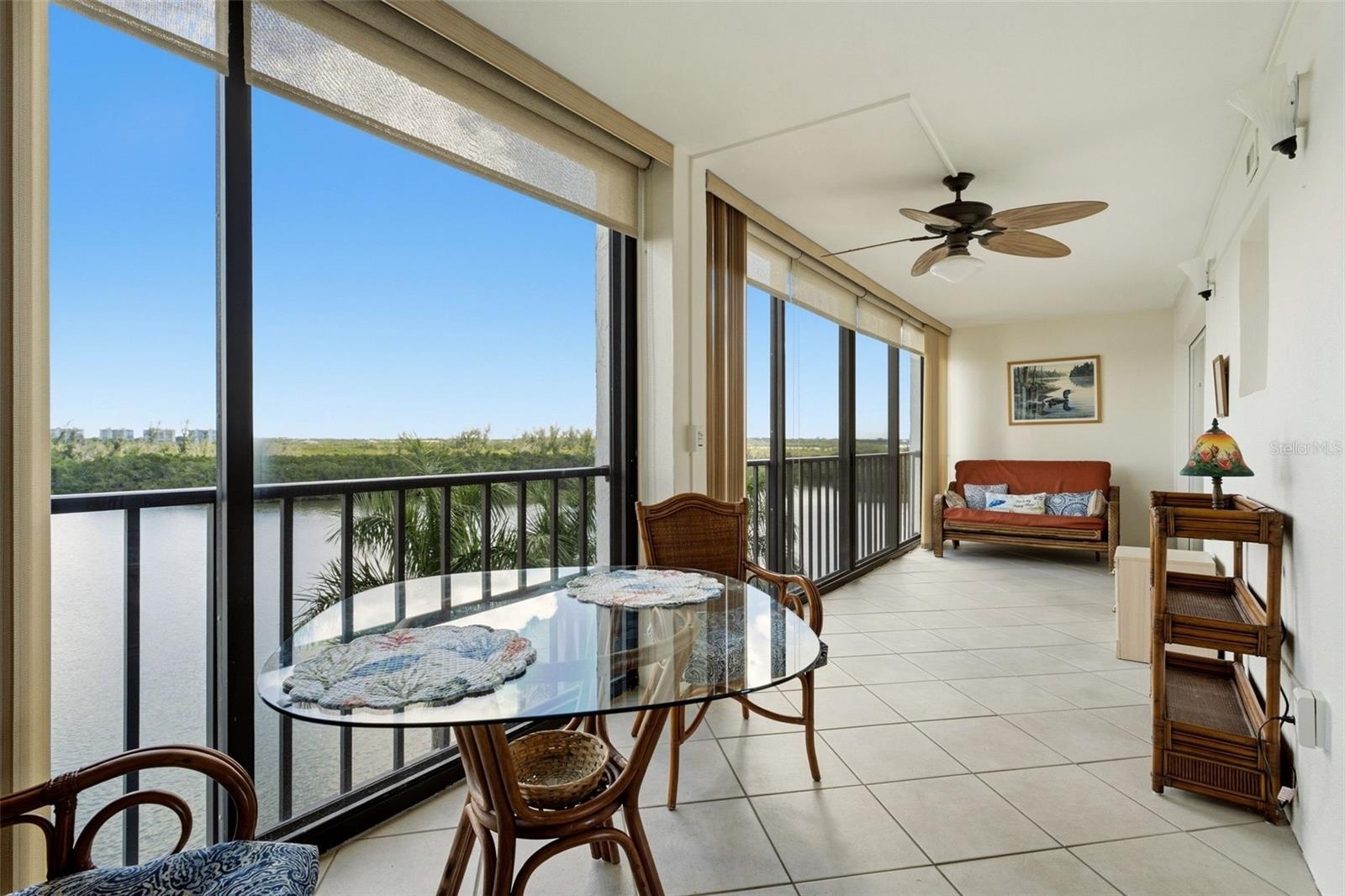 Expansive lanai with room for dining, lounging and enjoying the views.