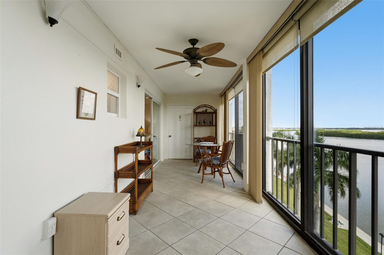 Spacious lanai extends the living space outdoors.